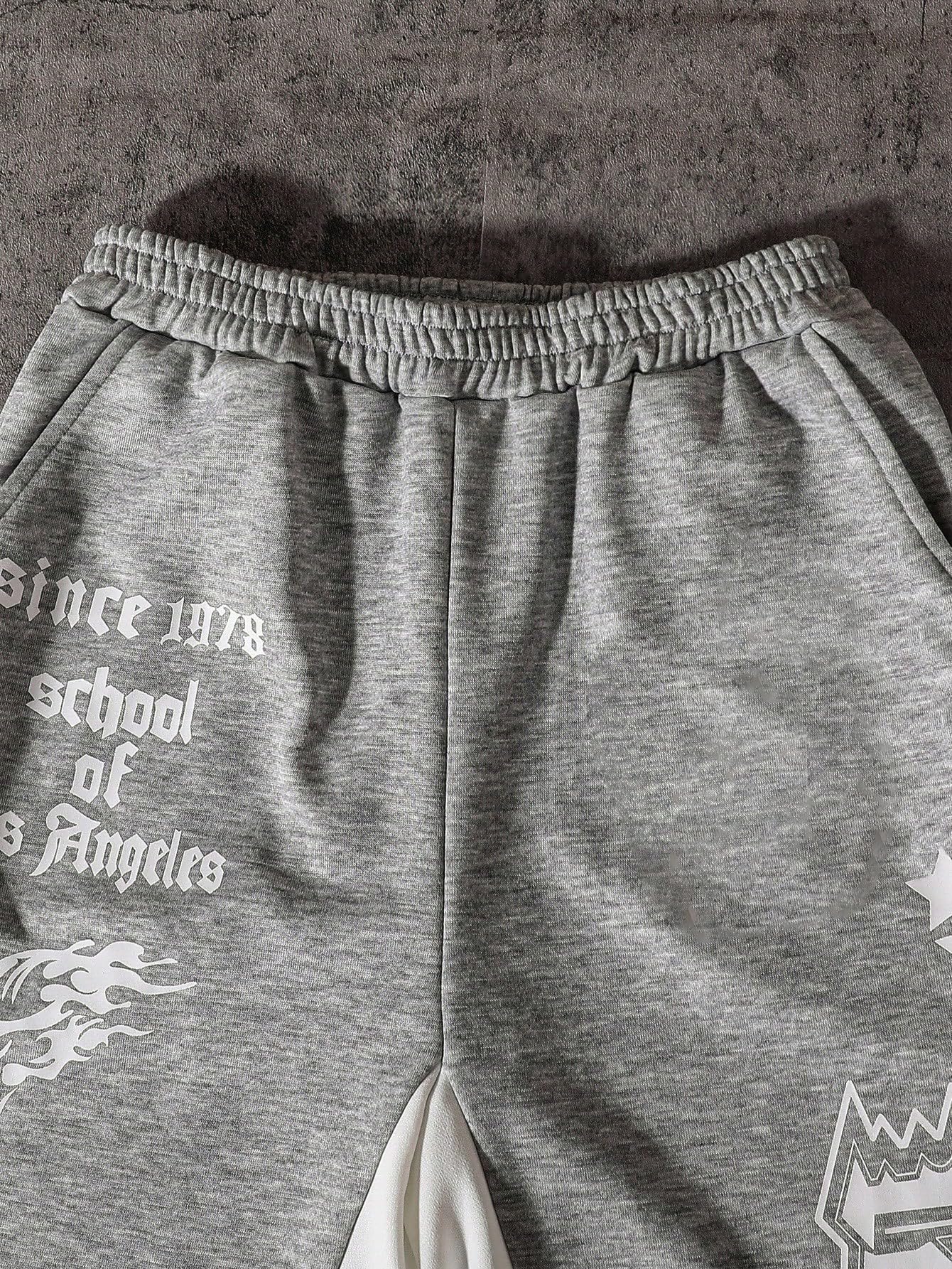 SHENHE Boy's Letter Print Elastic Waist Pants Wide Leg Pocket Athletic Sweatpants thumbnail