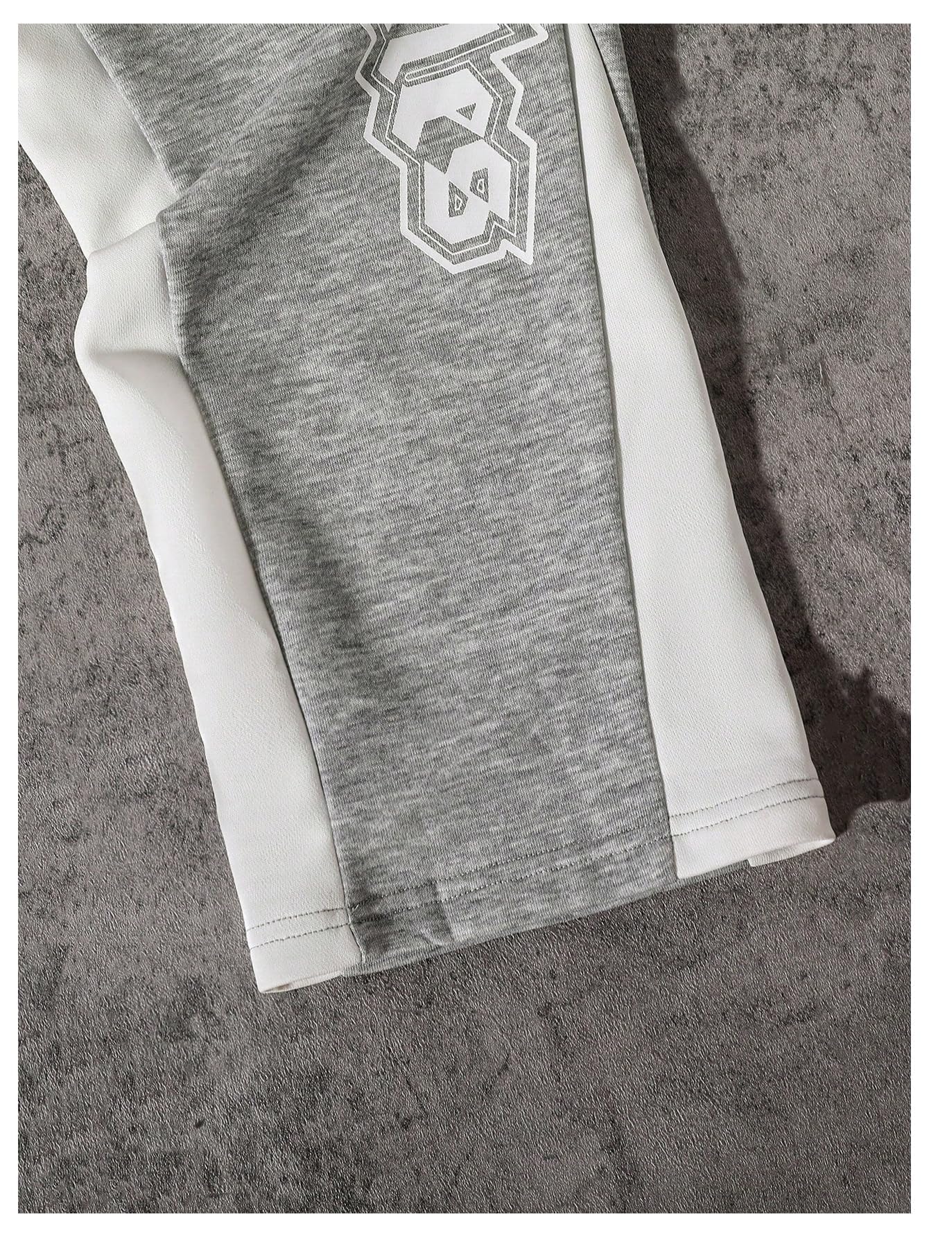 SHENHE Boy's Letter Print Elastic Waist Pants Wide Leg Pocket Athletic Sweatpants thumbnail