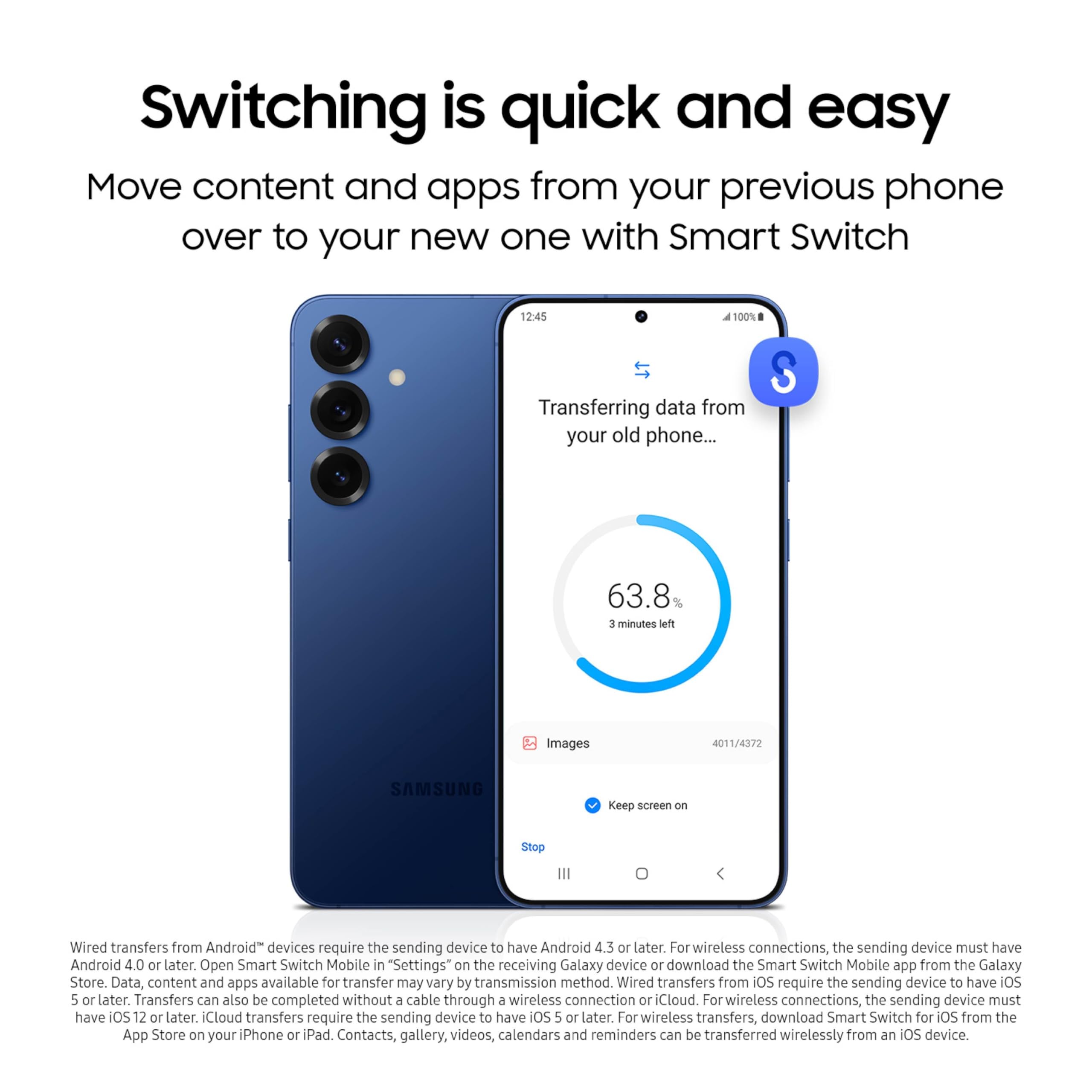 Samsung Galaxy S25+ Cell Phone, 256GB Smartphone, Unlocked Android, AI Night Mode Camera, Snapdragon 8 Elite Fast Processor, ProScaler Display, 4900mAh Battery, 2025, US 1 Yr Warranty, Navy thumbnail