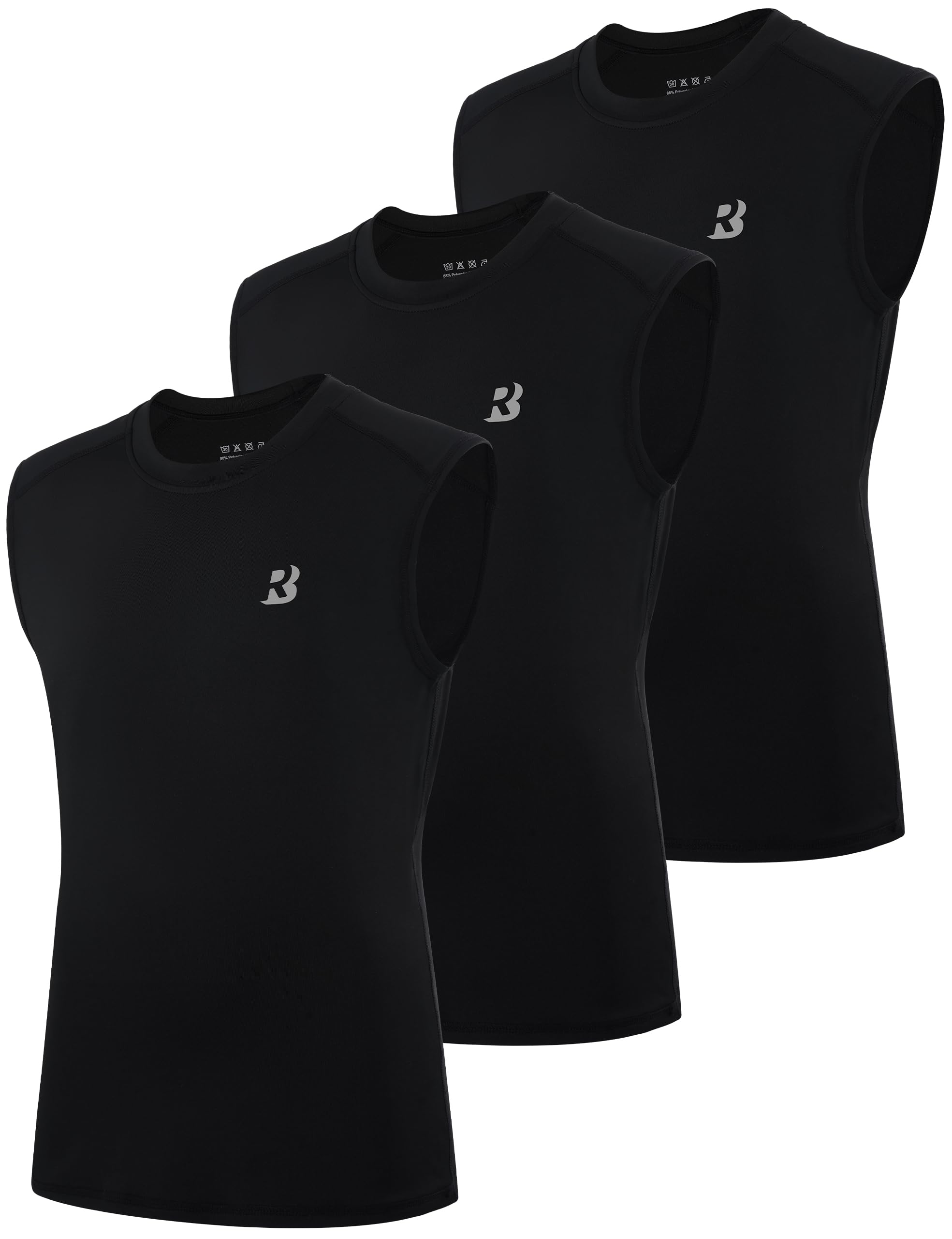 Roadbox Boys Youth Sleeveless Compression Shirt, Quick Dry Kids Football Undershirt, Athletic Soft Tank Tops Sport Basketball thumbnail