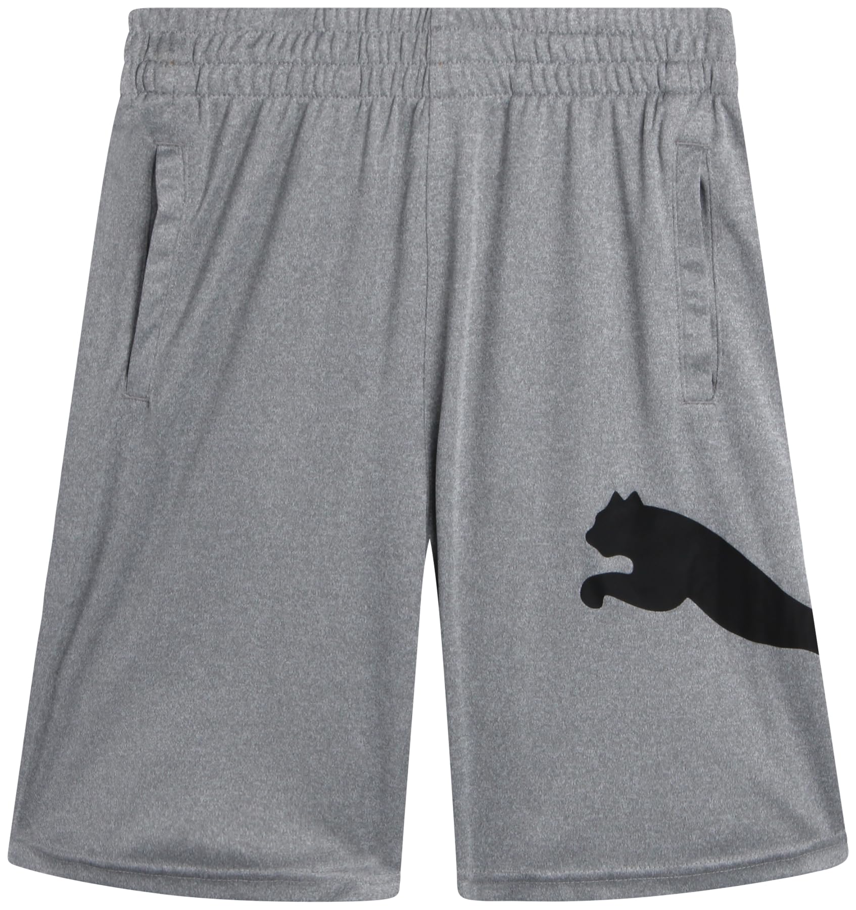 PUMA Boys Quick Dry Interlock Basketball Active Shorts Pockets (Sizes 4-20) | Breathable Performance Fabric, Lightweight Comfortable Fit, Great for Gym, Sports & Everyday Active Play