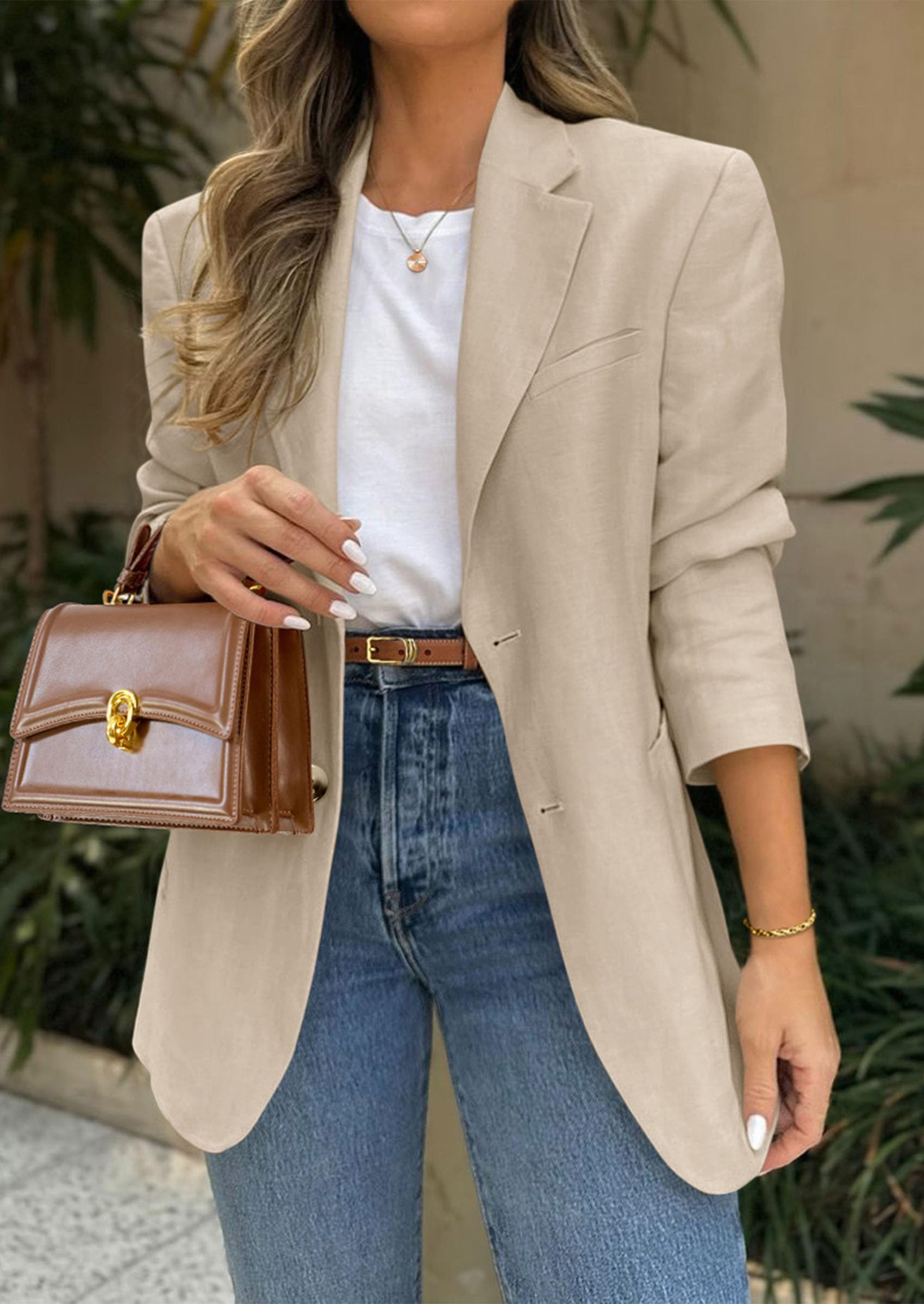 PRETTYGARDEN 2026 Blazers for Women Business Casual Long Sleeve Lapel Open Front Suit Jacket Work Blazer with Pockets thumbnail