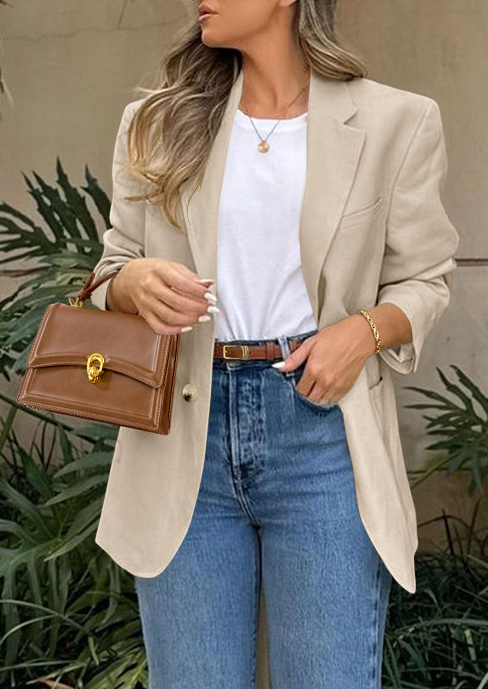 PRETTYGARDEN 2026 Blazers for Women Business Casual Long Sleeve Lapel Open Front Suit Jacket Work Blazer with Pockets thumbnail