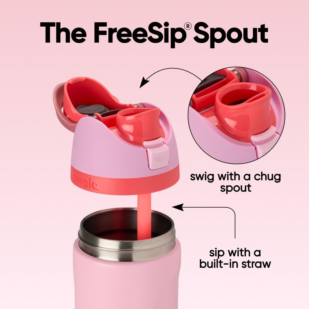 Owala FreeSip Stainless Steel Water Bottle 24 oz Angel Food Cake thumbnail