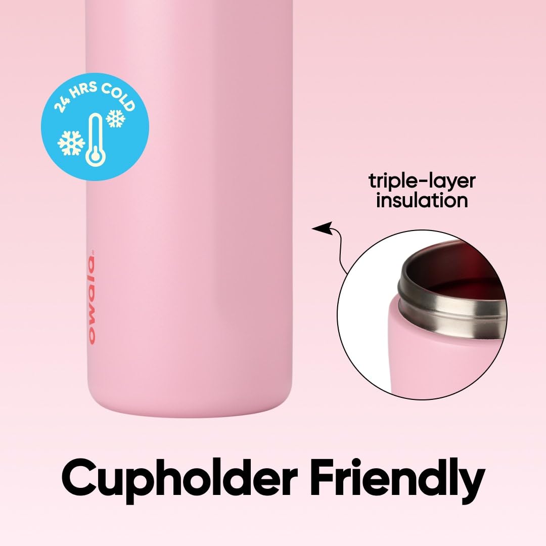 Owala FreeSip Stainless Steel Water Bottle 24 oz Angel Food Cake thumbnail
