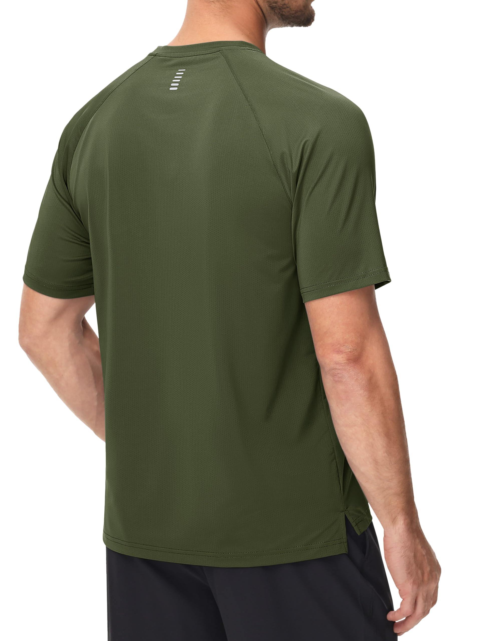 MAGCOMSEN Men's Dry Fit Shirts Mesh Short Sleeve Athletic Lightweight Workout Performance Hiking Shirt thumbnail