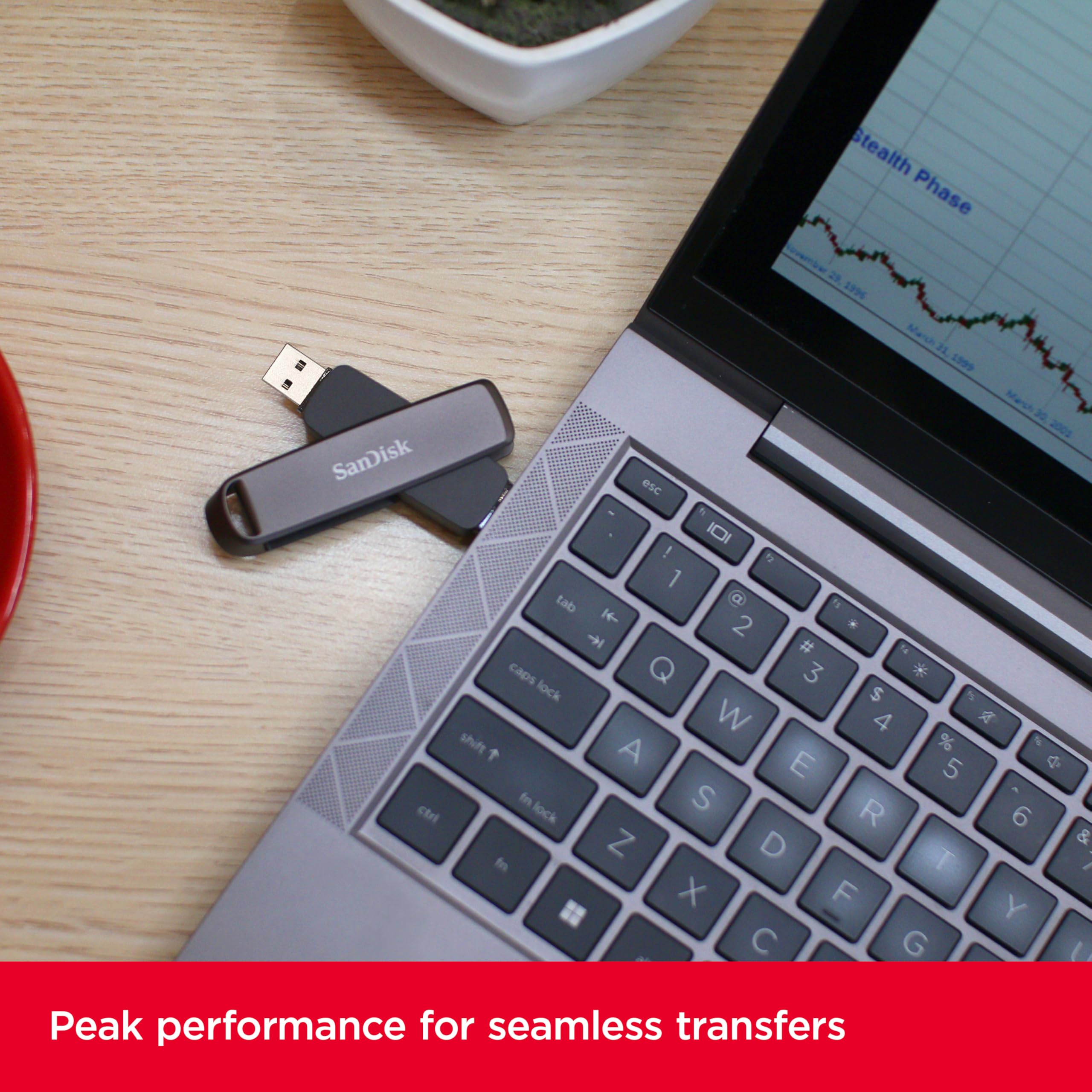 SANDISK 1TB Extreme PRO Dual Drive - Up to 1,000MB/s, USB Type-C, and USB Type-A, High-Performance Flash Drive - SDDDE1-1T00-G46 thumbnail