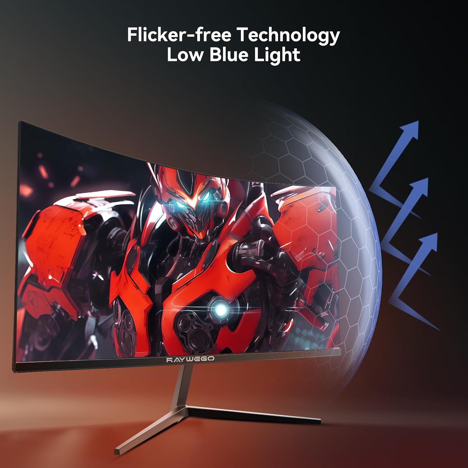 Raywego 24 Inch Curved Gaming Monitor, 200Hz FHD 1080P, 1ms Fast VA thumbnail