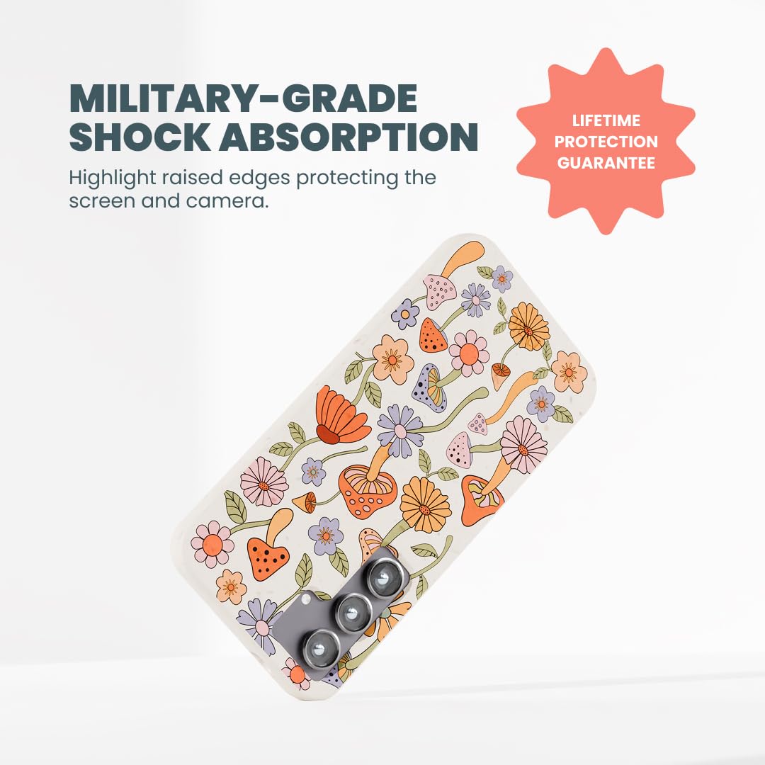 Pela | Phone Case Compatible with Samsung Galaxy S25 Ultra | Limited Edition | Supports Wireless Charging | Cute Eco Friendly | LFog Indigo Bouquet thumbnail