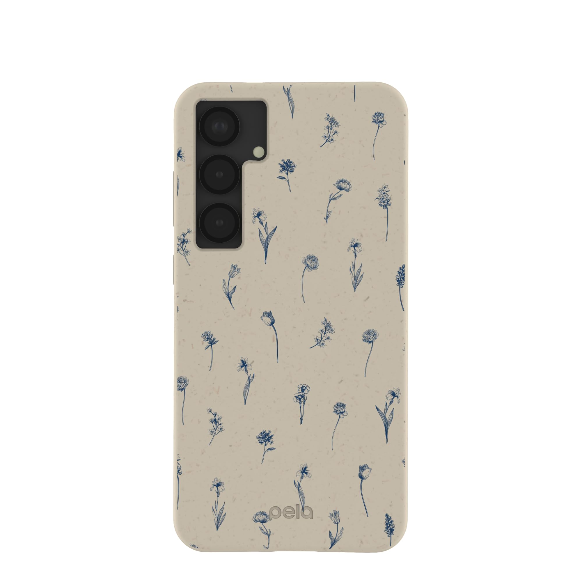 Pela | Phone Case Compatible with Samsung Galaxy S25 Ultra | Limited Edition | Supports Wireless Charging | Cute Eco Friendly | LFog Indigo Bouquet thumbnail
