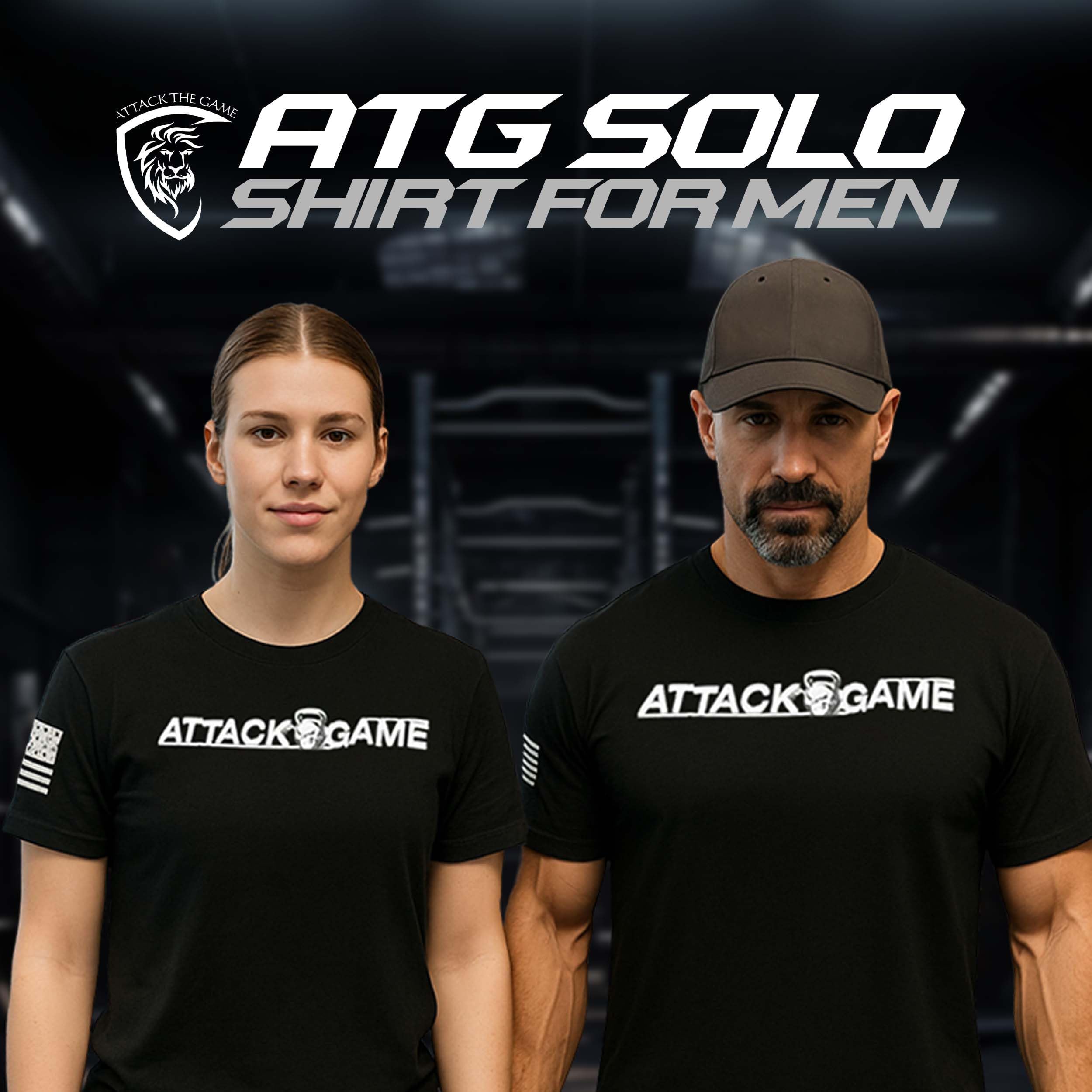 ATTACK THE GAME Unisex Solo T-Shirt – Comfortable Short Sleeve Tee, Soft Cotton, Gym, Sports, Workout, Classic tees Men thumbnail