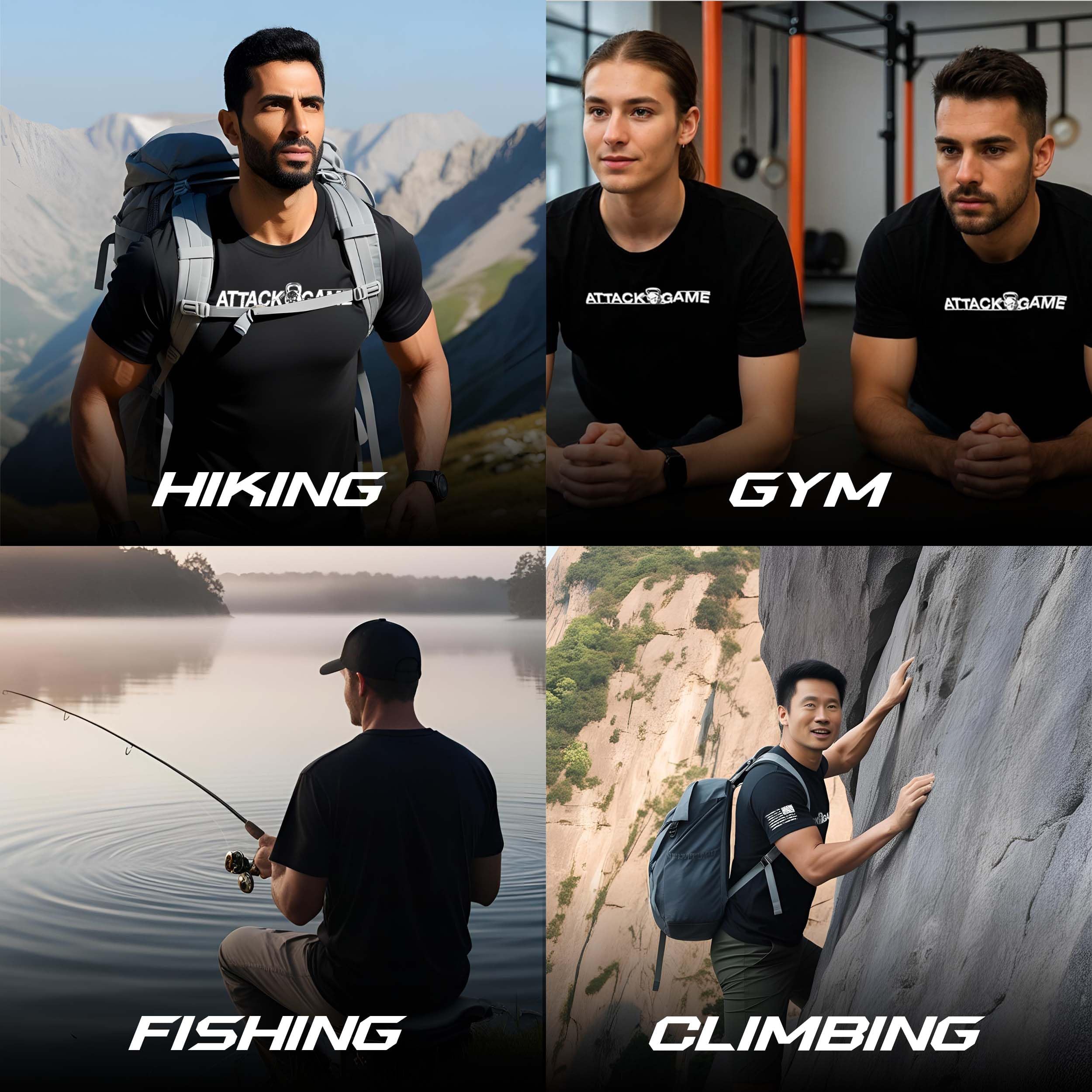 ATTACK THE GAME Unisex Solo T-Shirt – Comfortable Short Sleeve Tee, Soft Cotton, Gym, Sports, Workout, Classic tees Men thumbnail