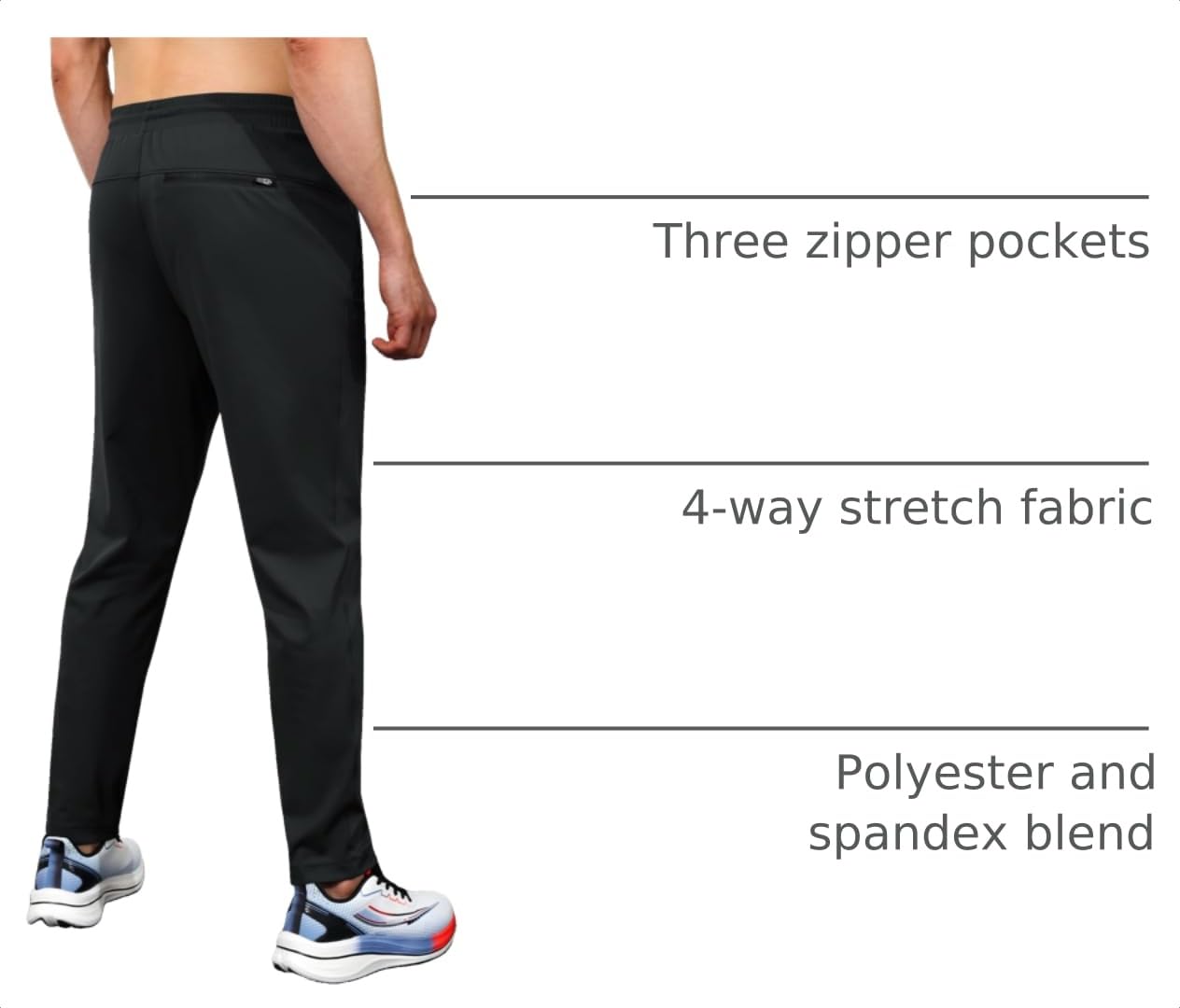 Mens Sweatpants with Zipper Pockets Joggers for Men Workout Athletic Gym Track Fitness Clothing Gifts thumbnail