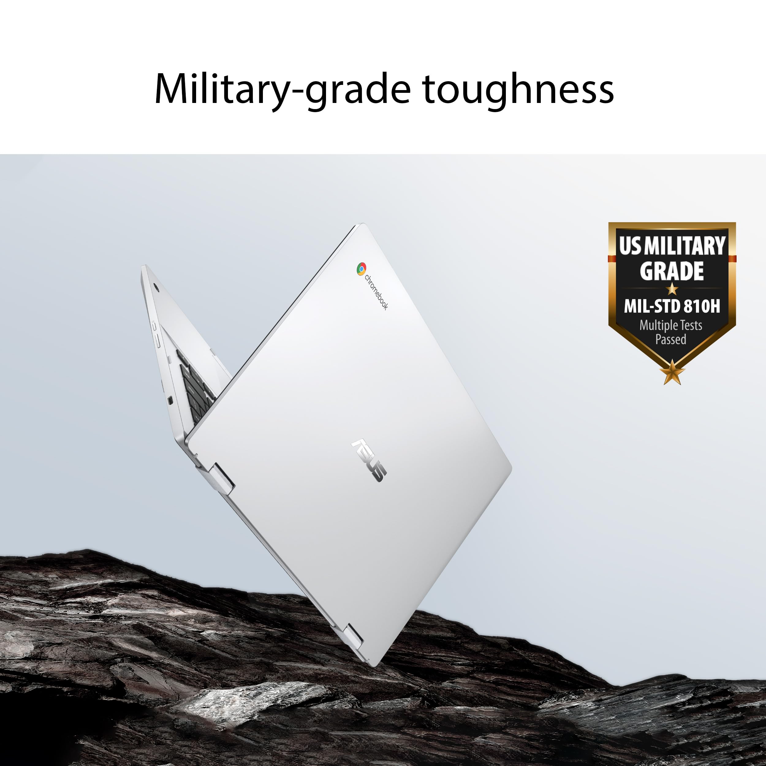 ASUS Chromebook Flip CX1 Convertible Laptop, 14" FHD NanoEdge 360-degree Touchscreen, Intel Celeron N4500 Processor, 128GB eMMC Storage, 8GB RAM, ChromeOS, Transparent Silver, CX1400FKA-AS88FT thumbnail