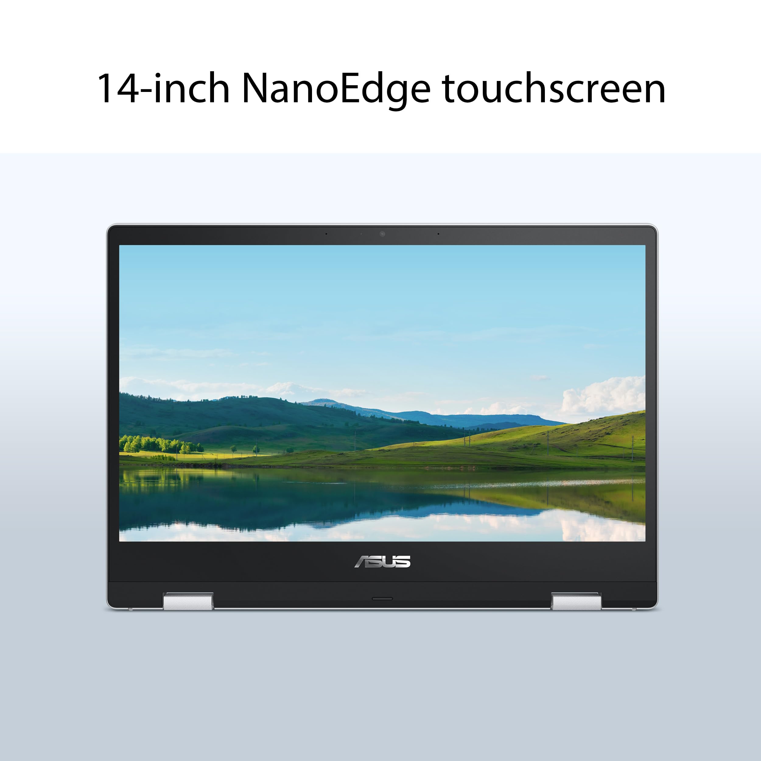 ASUS Chromebook Flip CX1 Convertible Laptop, 14" FHD NanoEdge 360-degree Touchscreen, Intel Celeron N4500 Processor, 128GB eMMC Storage, 8GB RAM, ChromeOS, Transparent Silver, CX1400FKA-AS88FT thumbnail