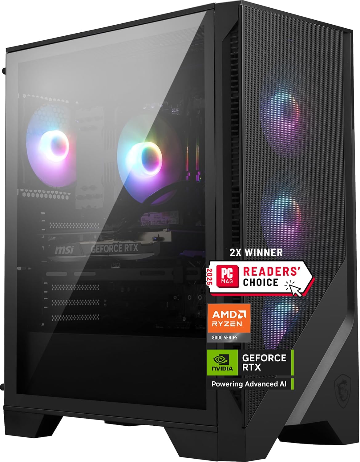 msi Codex Z2 Gaming Desktop, AMD R7-8700F, RTX 5070, 32GB DDR5, 2TB SSD