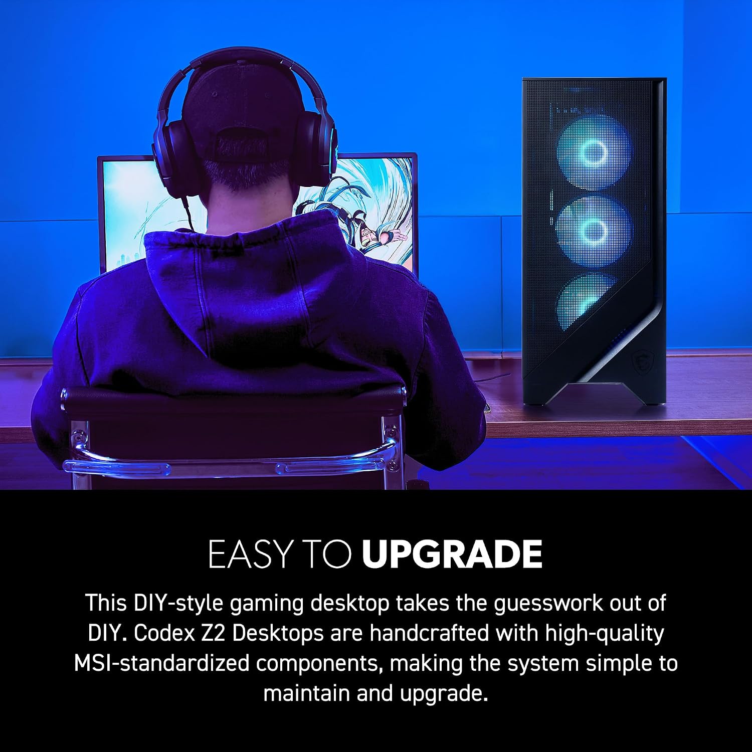 msi Codex Z2 Gaming Desktop, AMD R7-8700F, RTX 5070, 32GB DDR5, 2TB SSD thumbnail