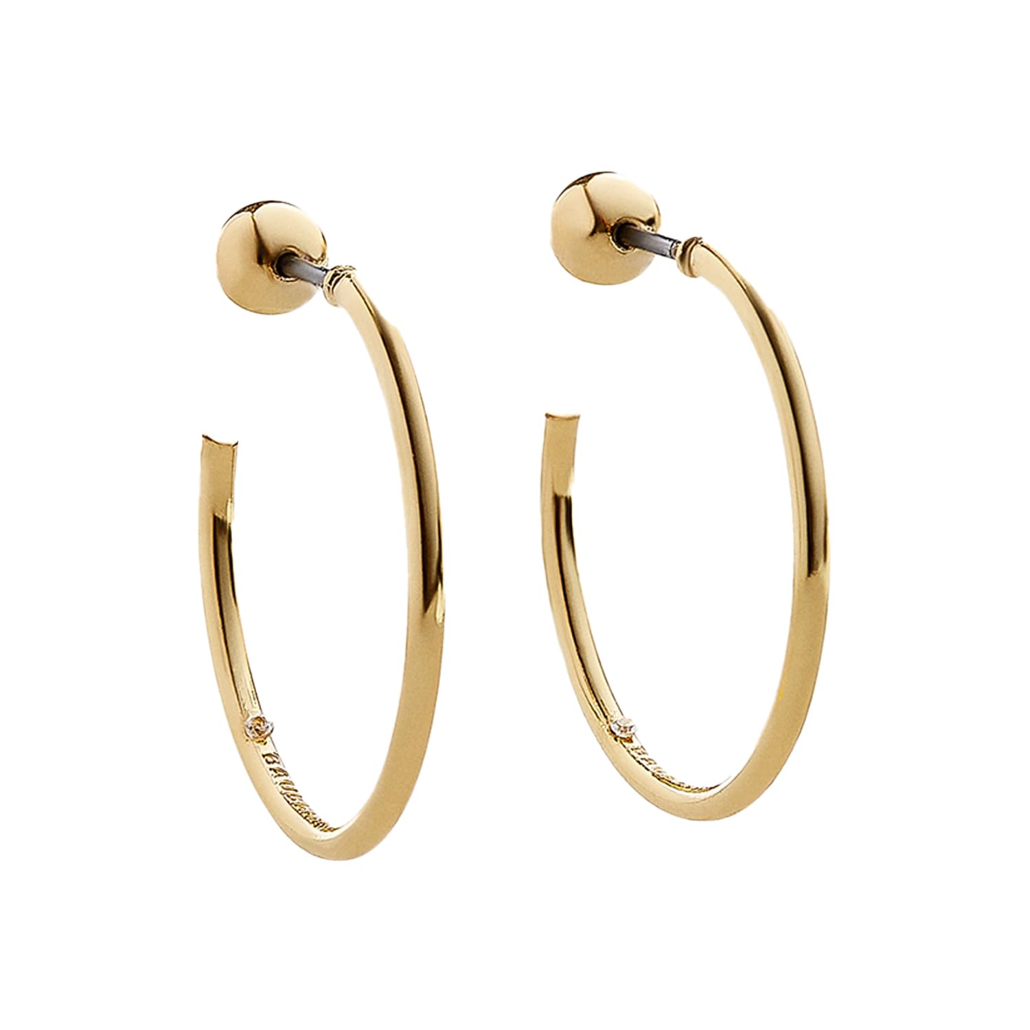 BaubleBar Dalilah Gold-Plated Hoop Earrings for Women - Lightweight Hypoallergenic Gold-Plated Hoops with Post Back Closure thumbnail