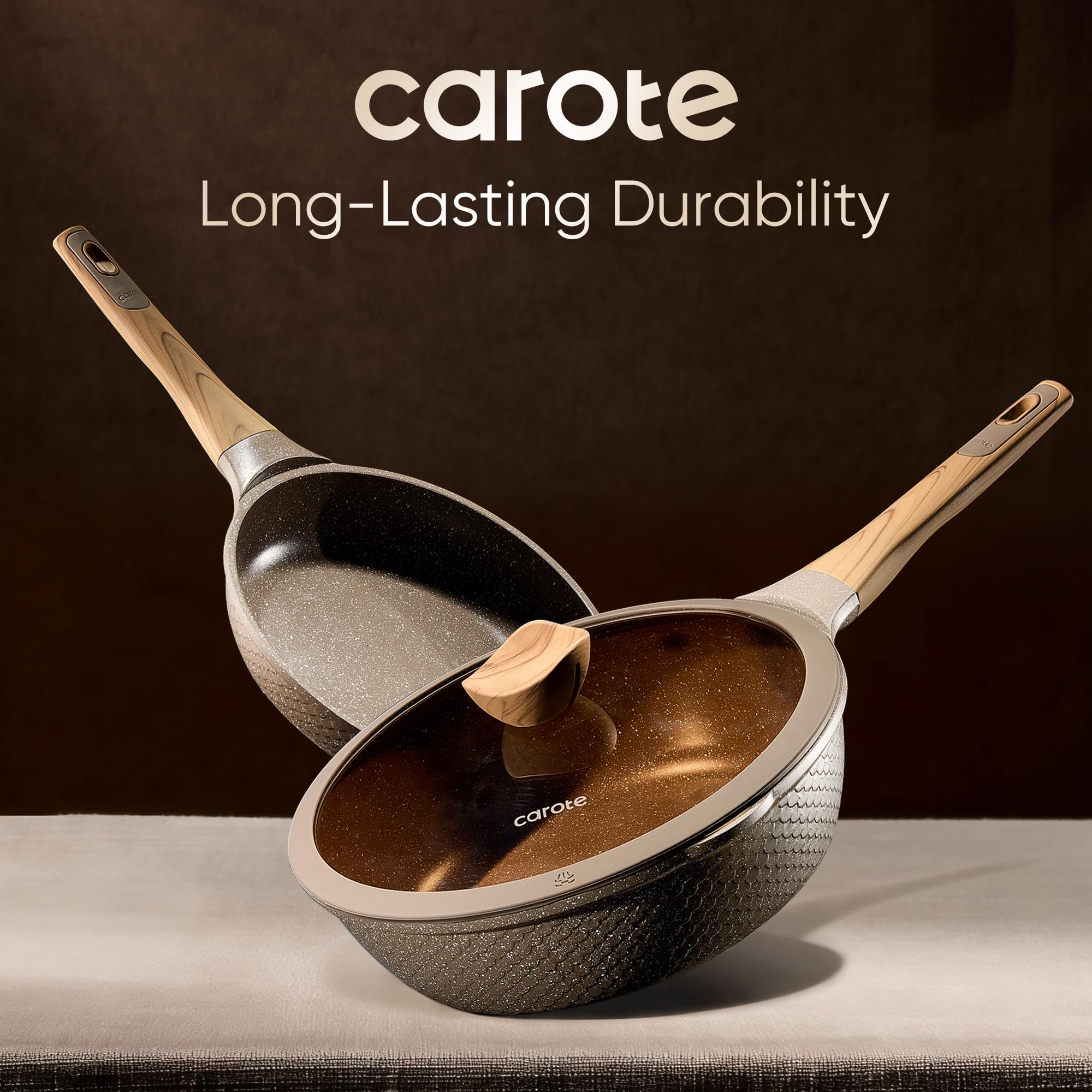 CAROTE 26pcs Pots and Pans Set, Nonstick Cookware Sets thumbnail