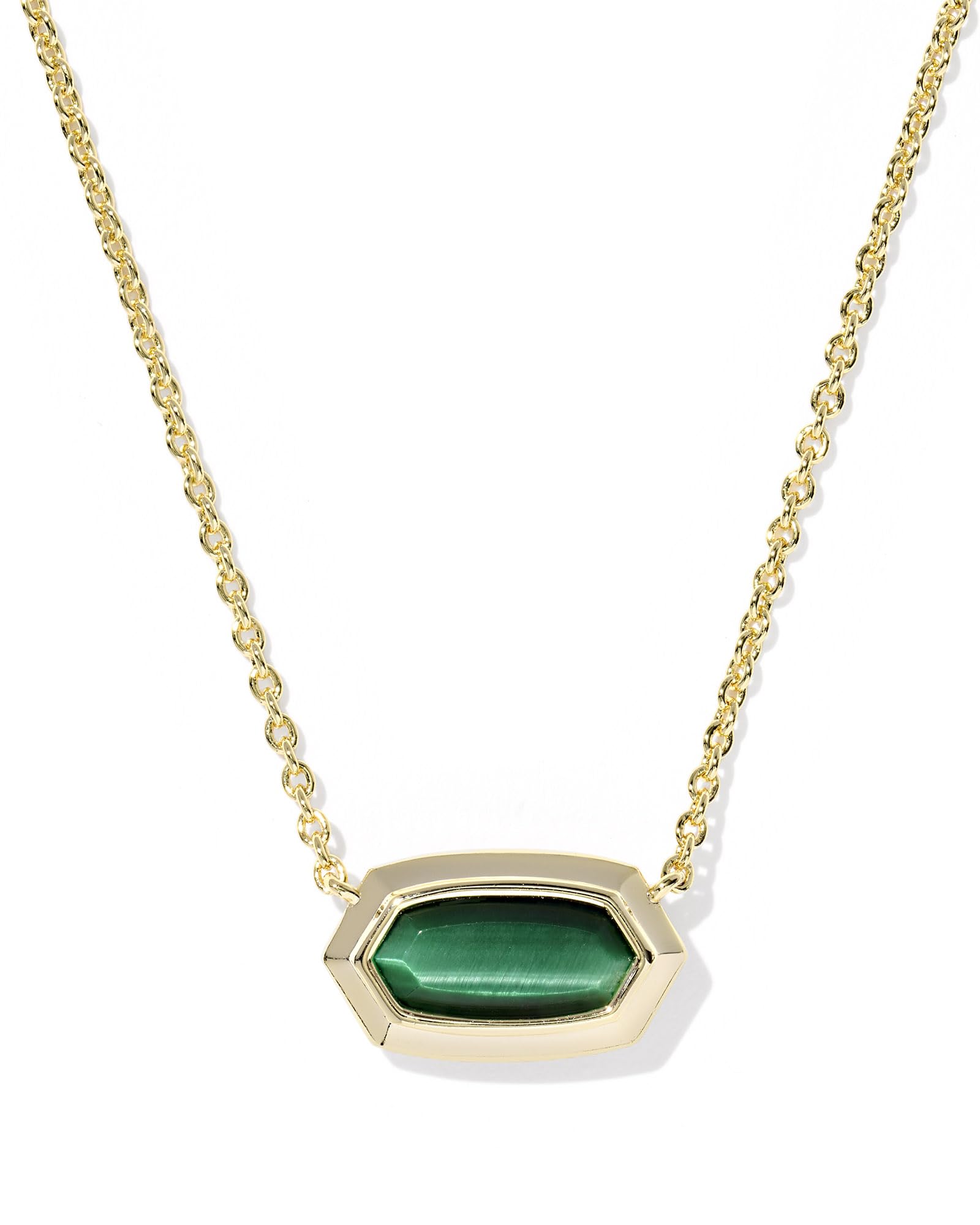 Kendra Scott Elisa Bezel Short Pendant Necklace, Fashion Jewelry for Women