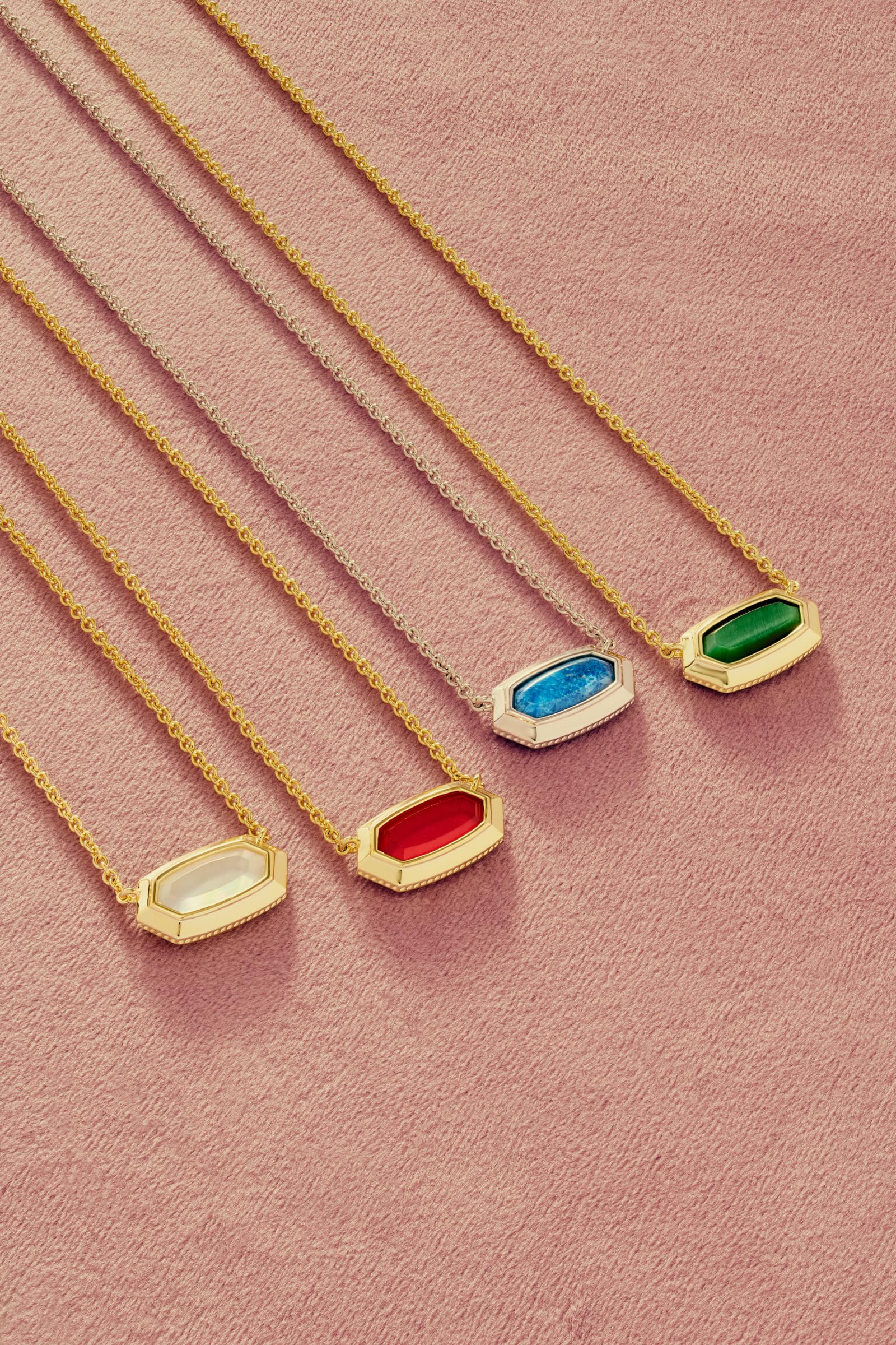 Kendra Scott Elisa Bezel Short Pendant Necklace, Fashion Jewelry for Women thumbnail