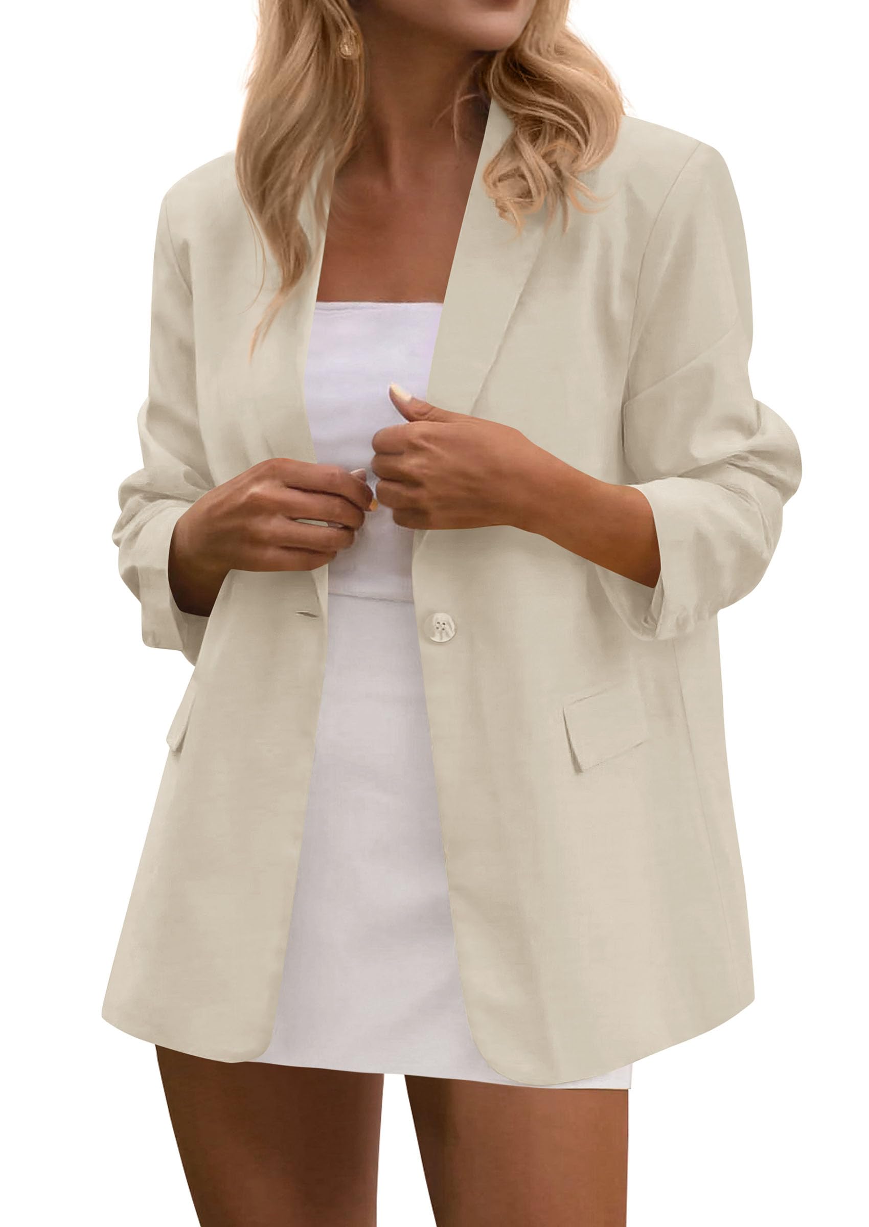 PRETTYGARDEN Blazers for Women Business Casual Outfits 2026 Spring Open Front Long Sleeve Suit Jackets Office Work Blazer thumbnail
