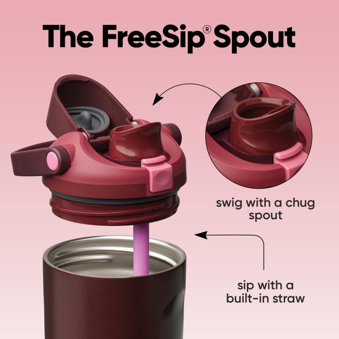Owala FreeSip Sway Stainless Steel Water Bottle 30 oz Black Cherry thumbnail