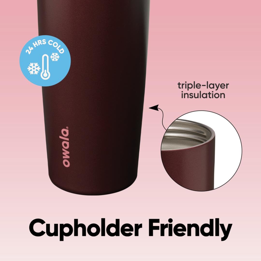 Owala FreeSip Sway Stainless Steel Water Bottle 30 oz Black Cherry thumbnail