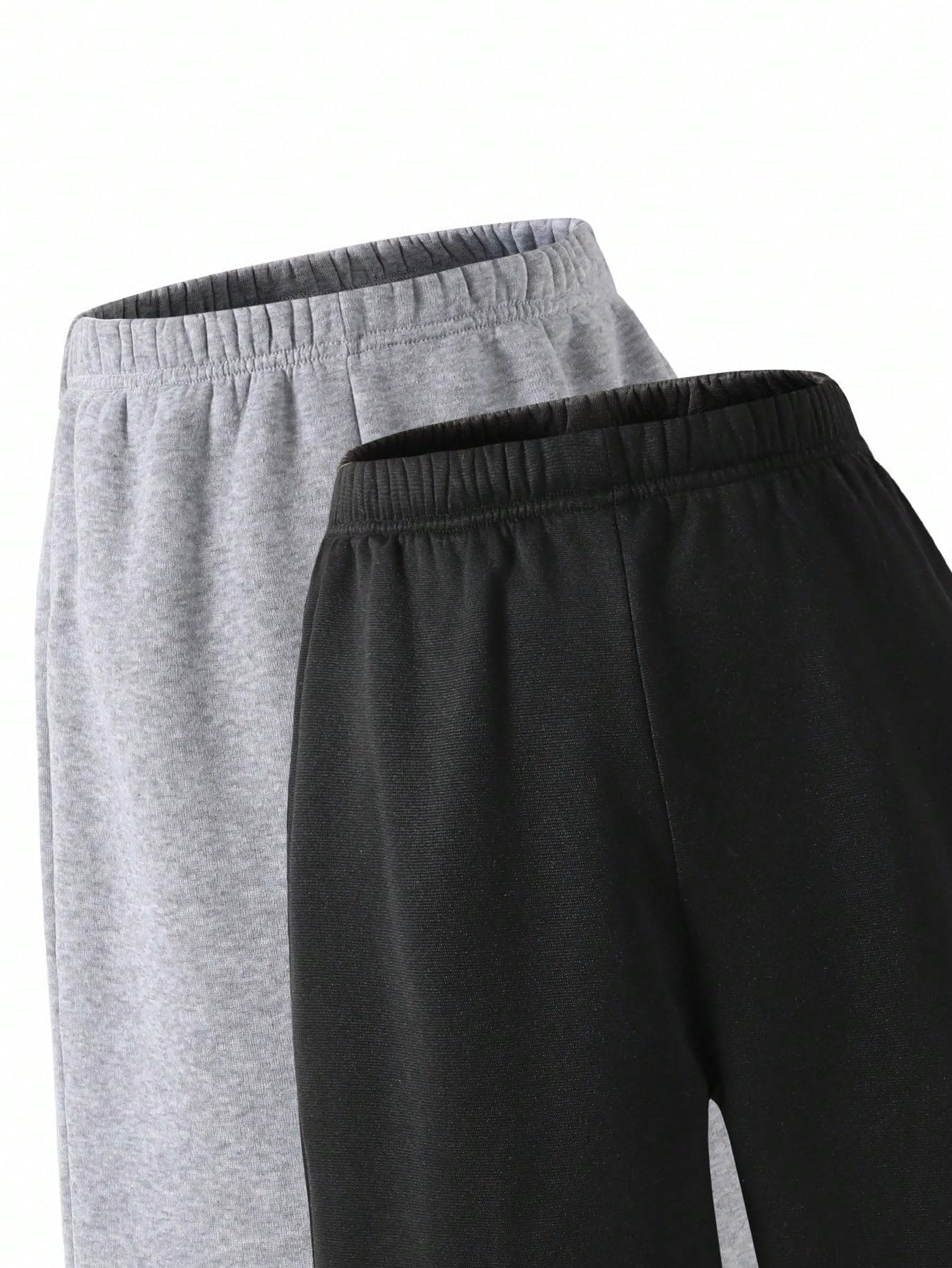 RoseSeek Boy's 2 Packs Sweatpants Elastic Waist Wide Leg Pants Casual Athletic Trousers thumbnail