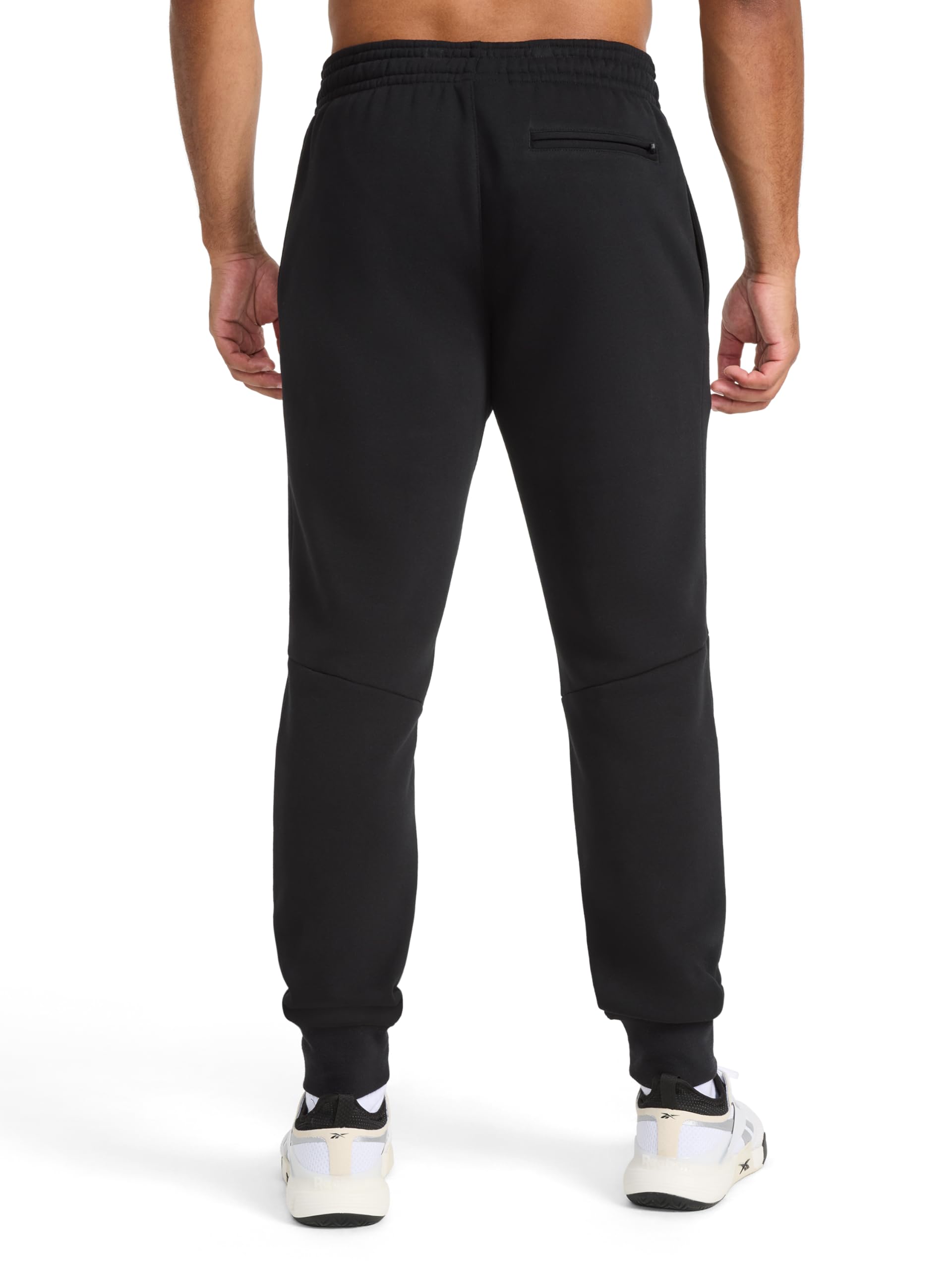 Reebok Men’s Motion Core Fleece Motion Jogger, Standard Fit, 30” Inseam, Midweight Cotton-Poly Fleece Blend Fabric, Black, Medium thumbnail