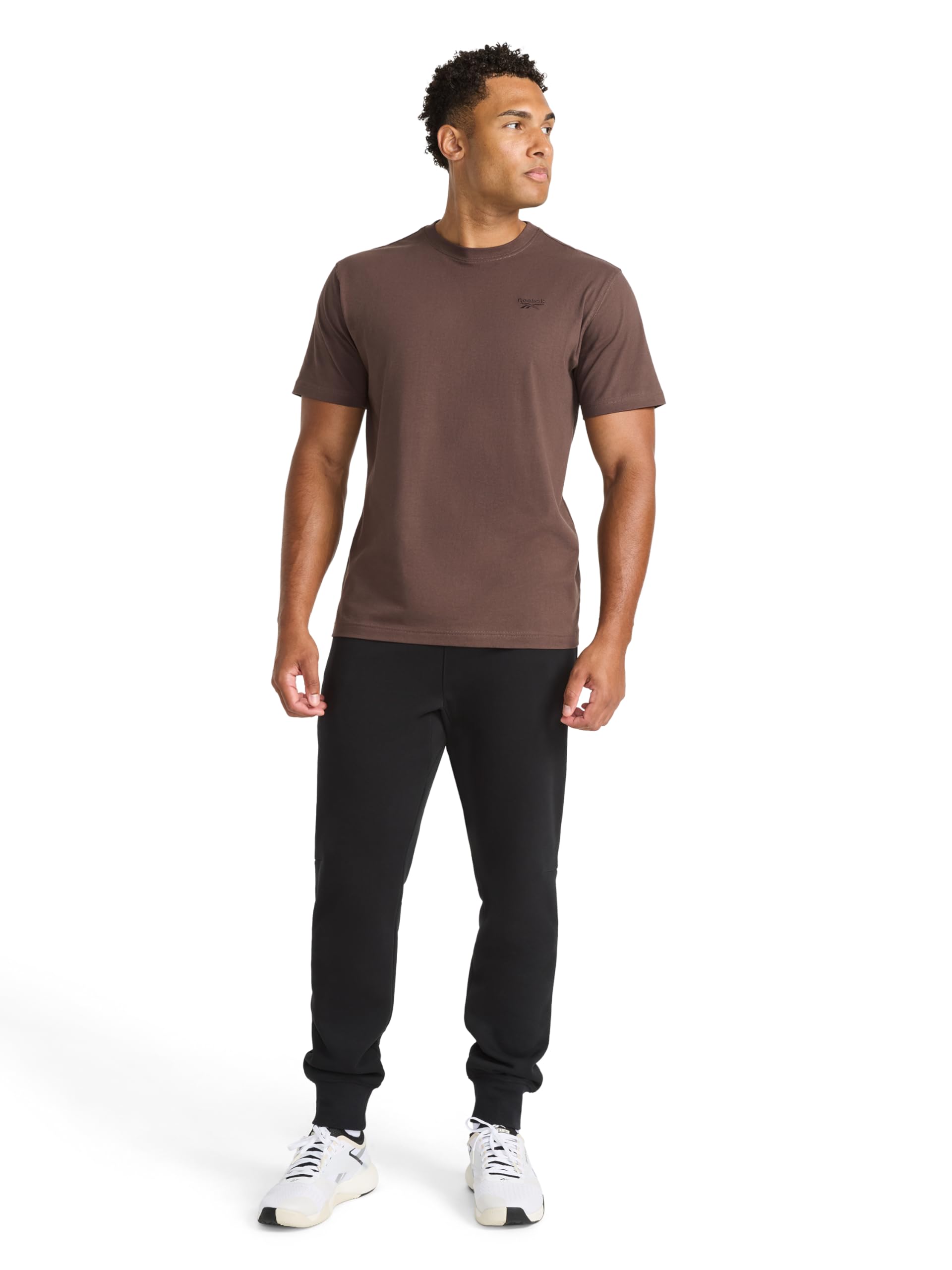 Reebok Men’s Motion Core Fleece Motion Jogger, Standard Fit, 30” Inseam, Midweight Cotton-Poly Fleece Blend Fabric, Black, Medium thumbnail