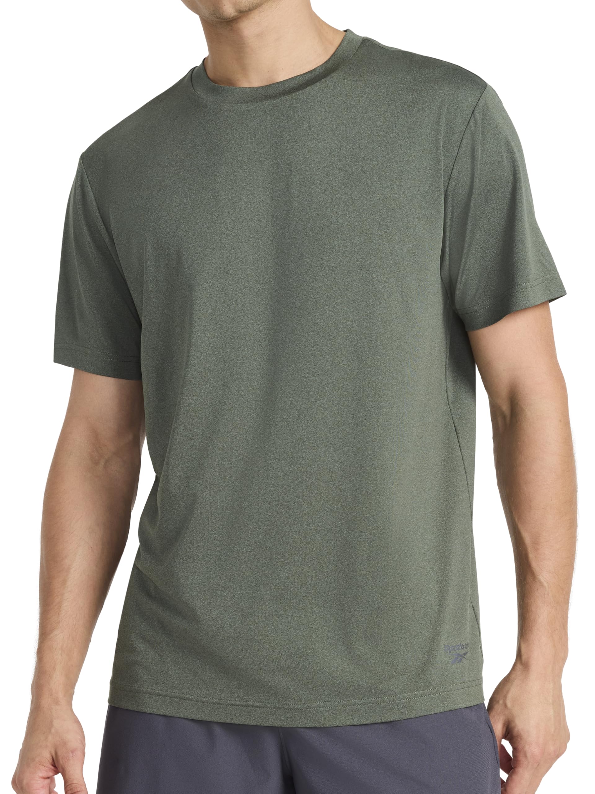 Reebok Men's Sonic Bolt Short Sleeve Crewneck T-Shirt, Standard Fit, Lightweight Cool Touch Jersey Fabric thumbnail