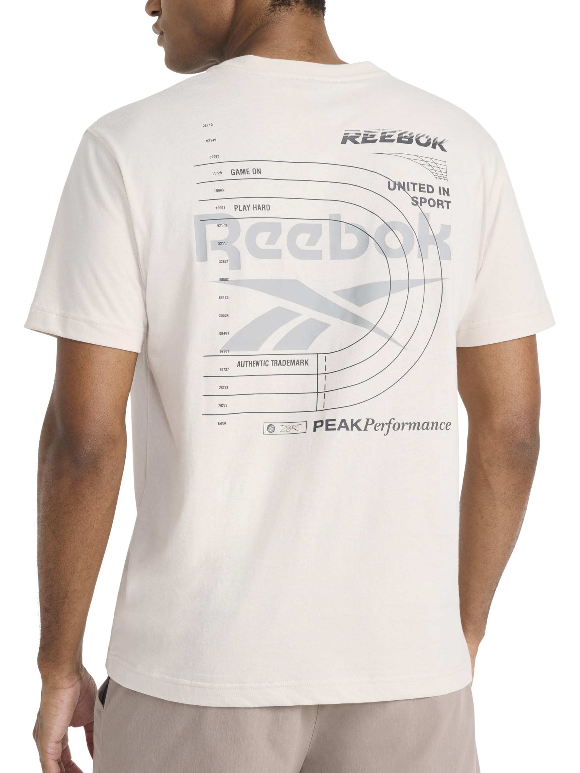 Reebok Men's Small Logo Crewneck T-Shirt, Standard Fit, Lightweight Cotton-Poly Jersey Fabric thumbnail