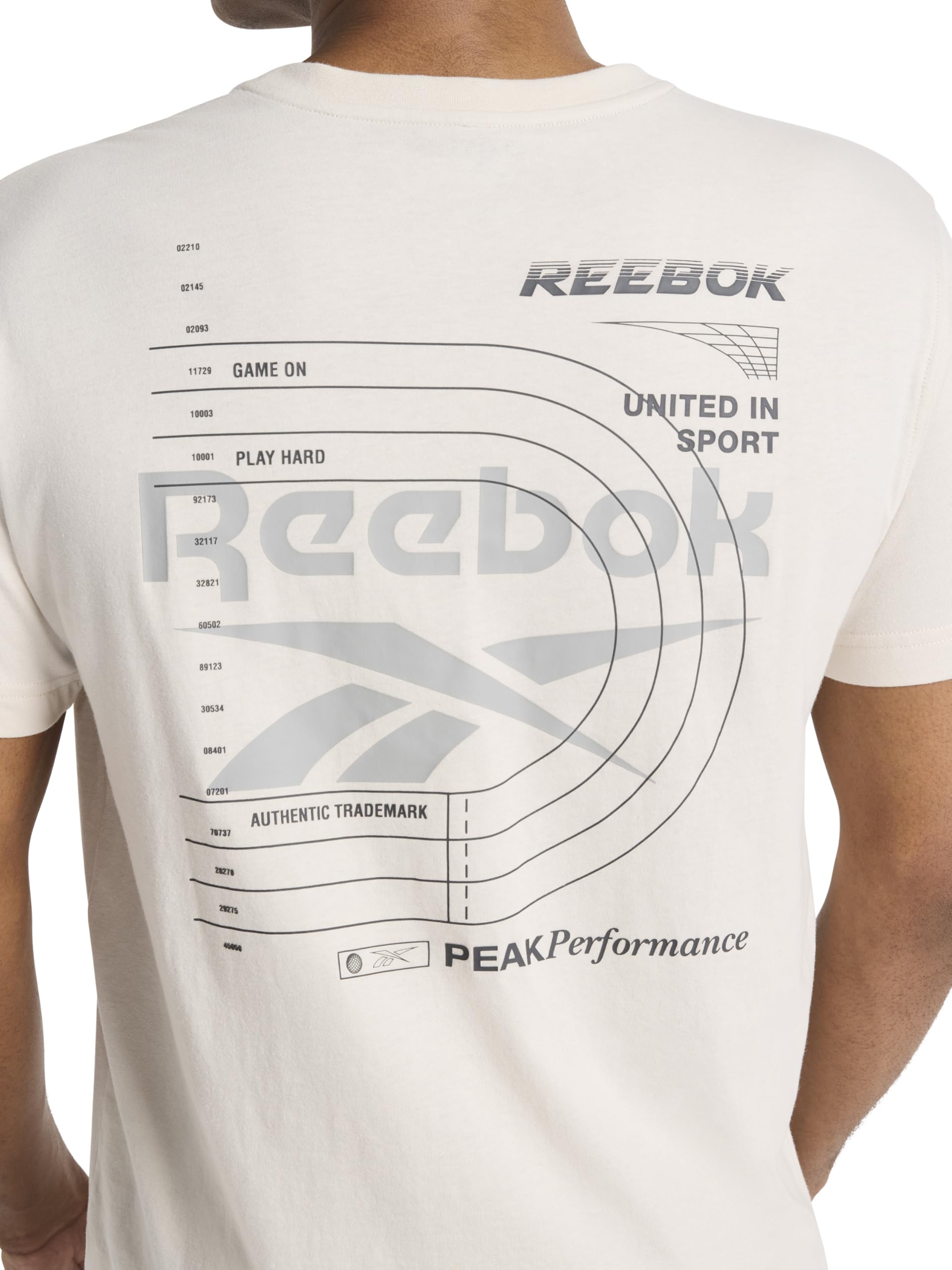 Reebok Men's Small Logo Crewneck T-Shirt, Standard Fit, Lightweight Cotton-Poly Jersey Fabric thumbnail