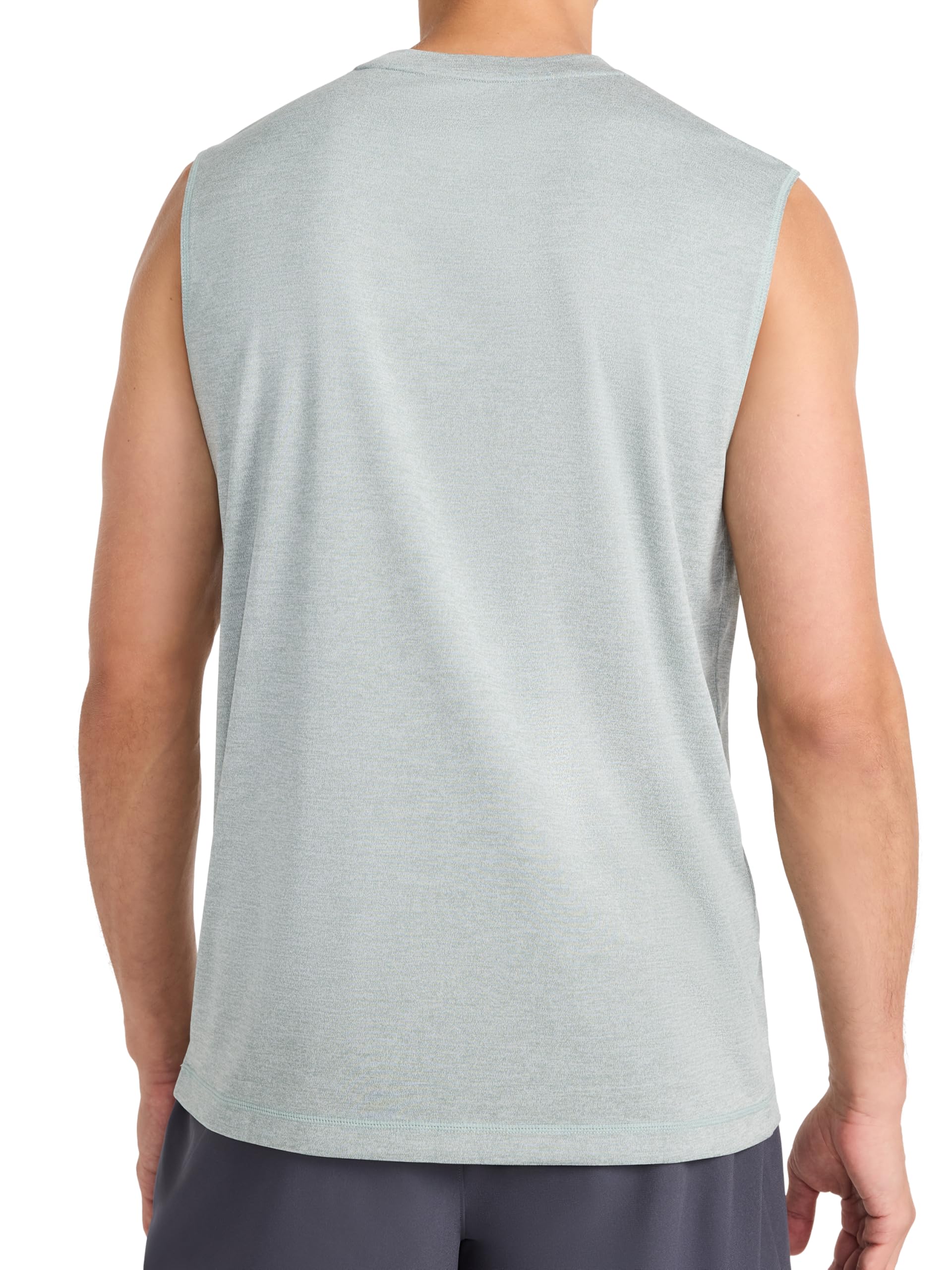 Reebok Apparel Men's Gladiator Large Logo Muscle, Black Heather thumbnail