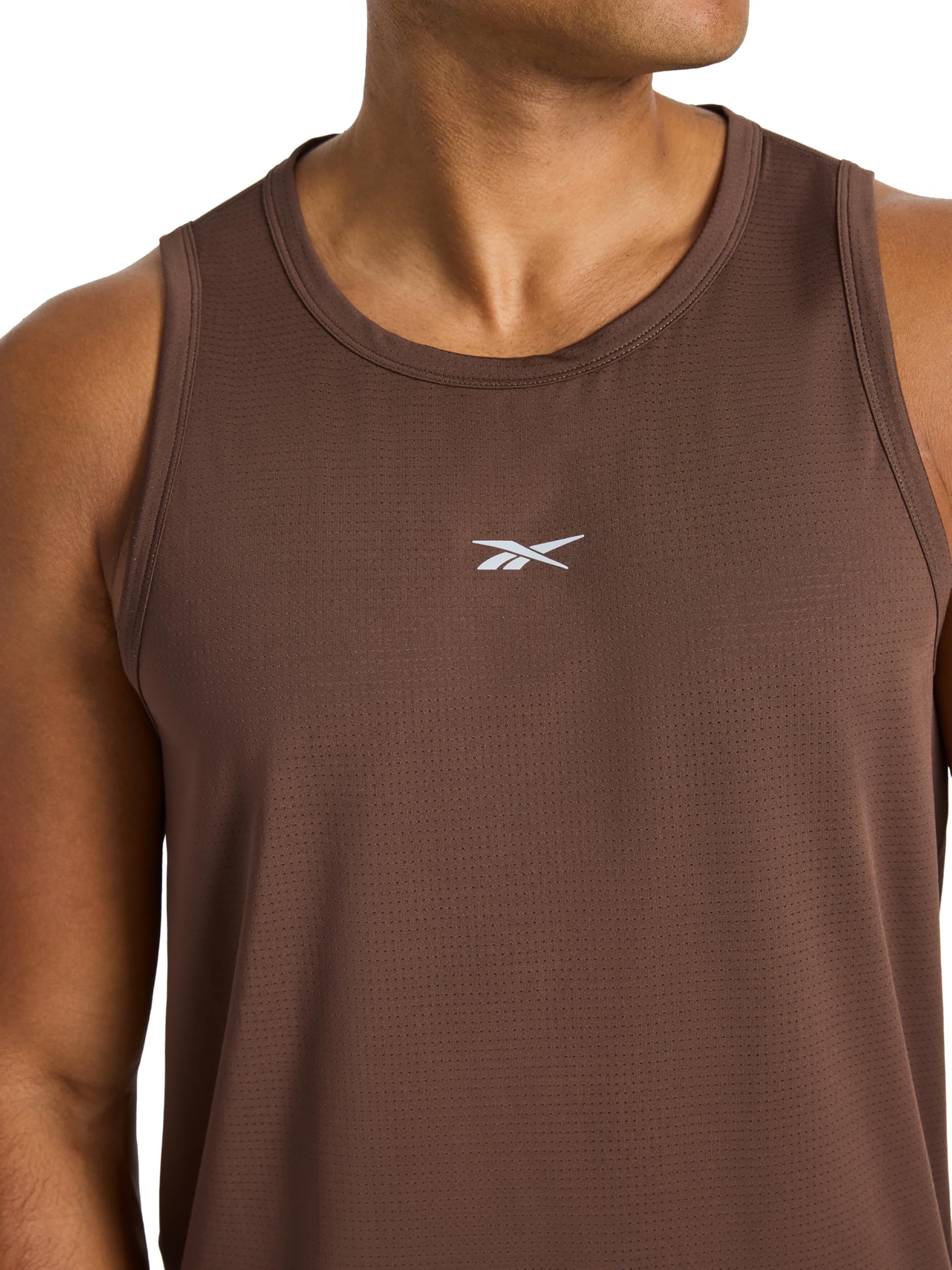 Reebok Men's Triathlon Scoop Neck Tank Top, Standard Fit, Lightweight Cotton-Poly Jersey Fabric thumbnail