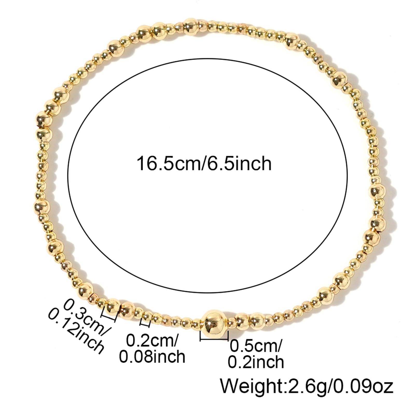 Gold Beaded Cross Bracelet for Women, 14K Plated Adjustable Stackable Dainty Bracelets, Non Tarnish Fashion Jewelry Set Gifts for Women Birthday Friendship thumbnail