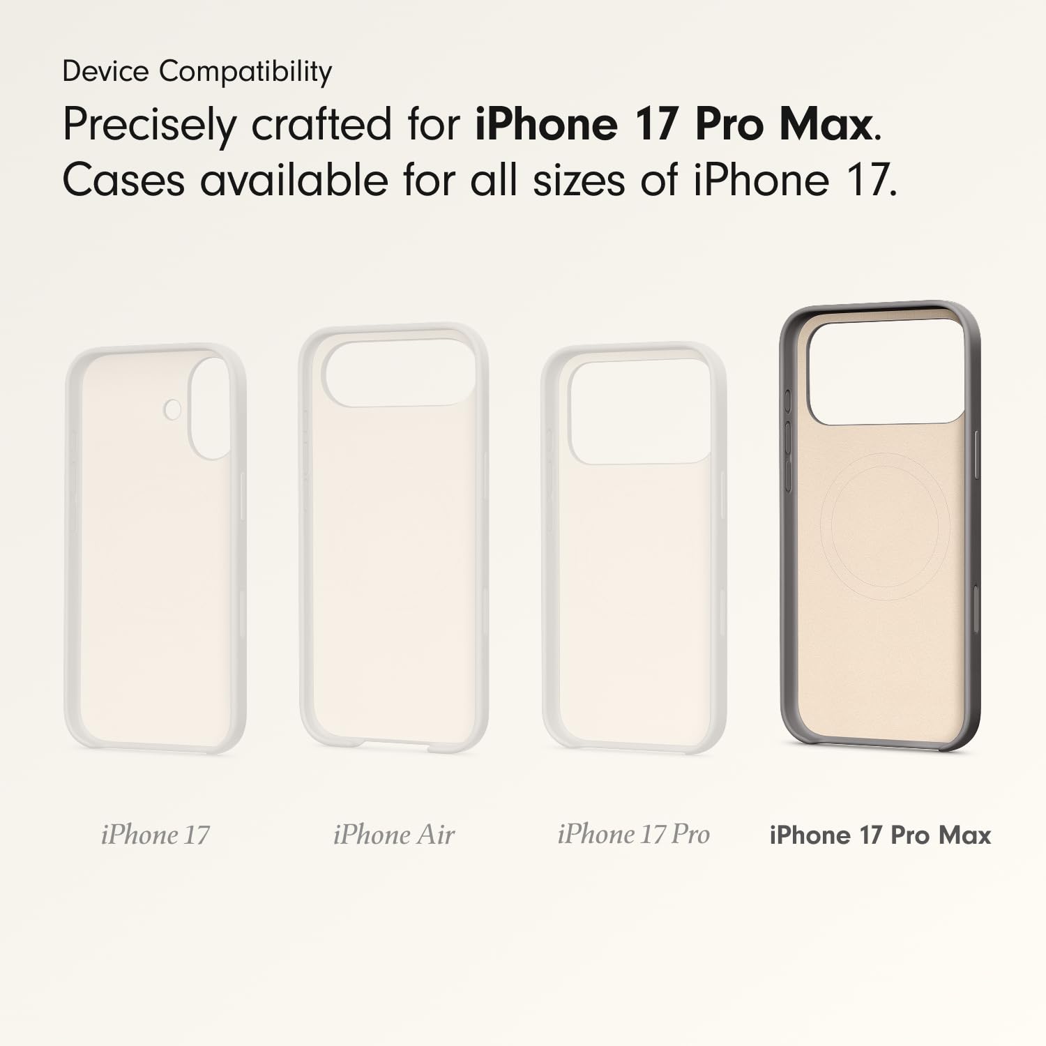 Beats iPhone 17 Pro Max Case with MagSafe & Camera Control, Matte Finish, Microfiber Lining – Granite Gray thumbnail