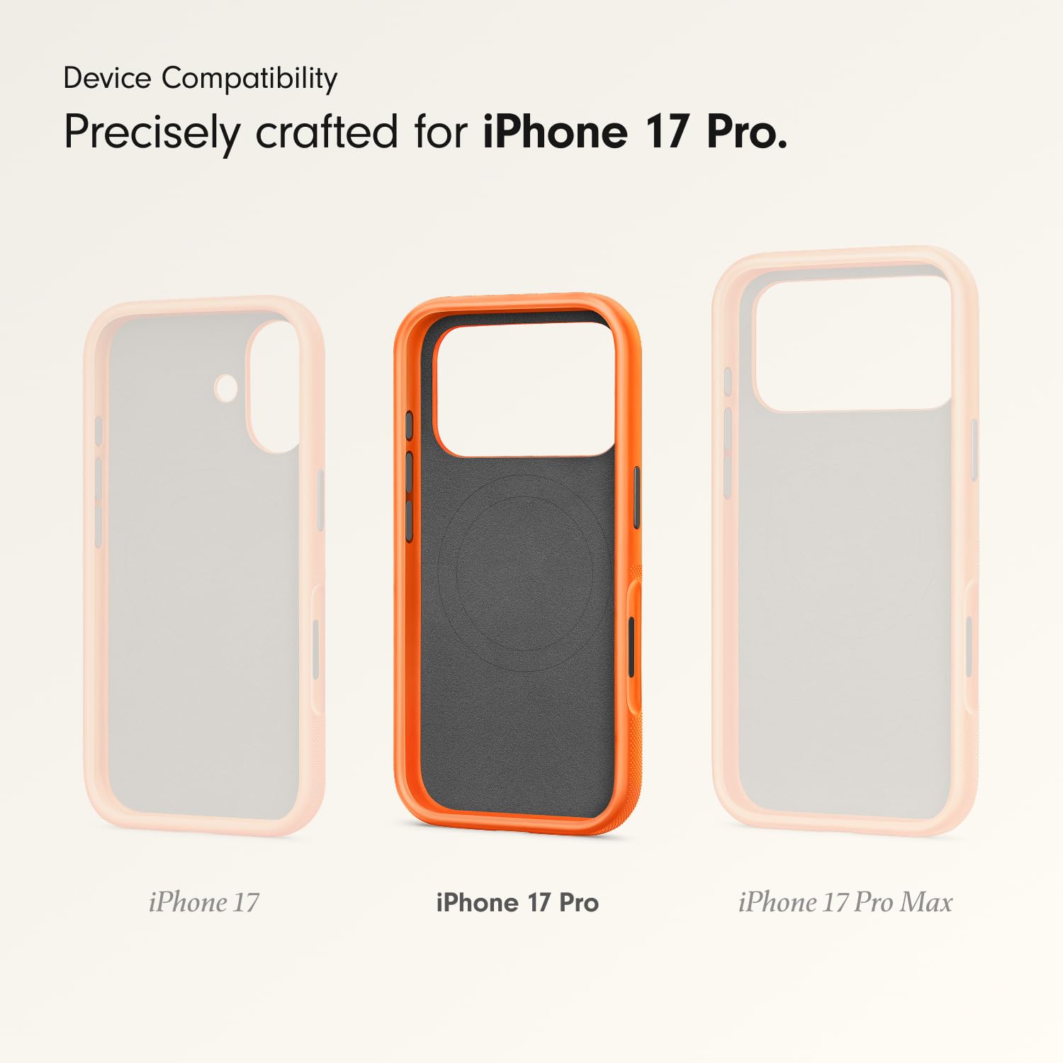 Beats iPhone 17 Pro Rugged Case with MagSafe & Camera Control, Scratch & Drop Tested, Matte Texture with Microfiber Lining - Sierra Orange thumbnail