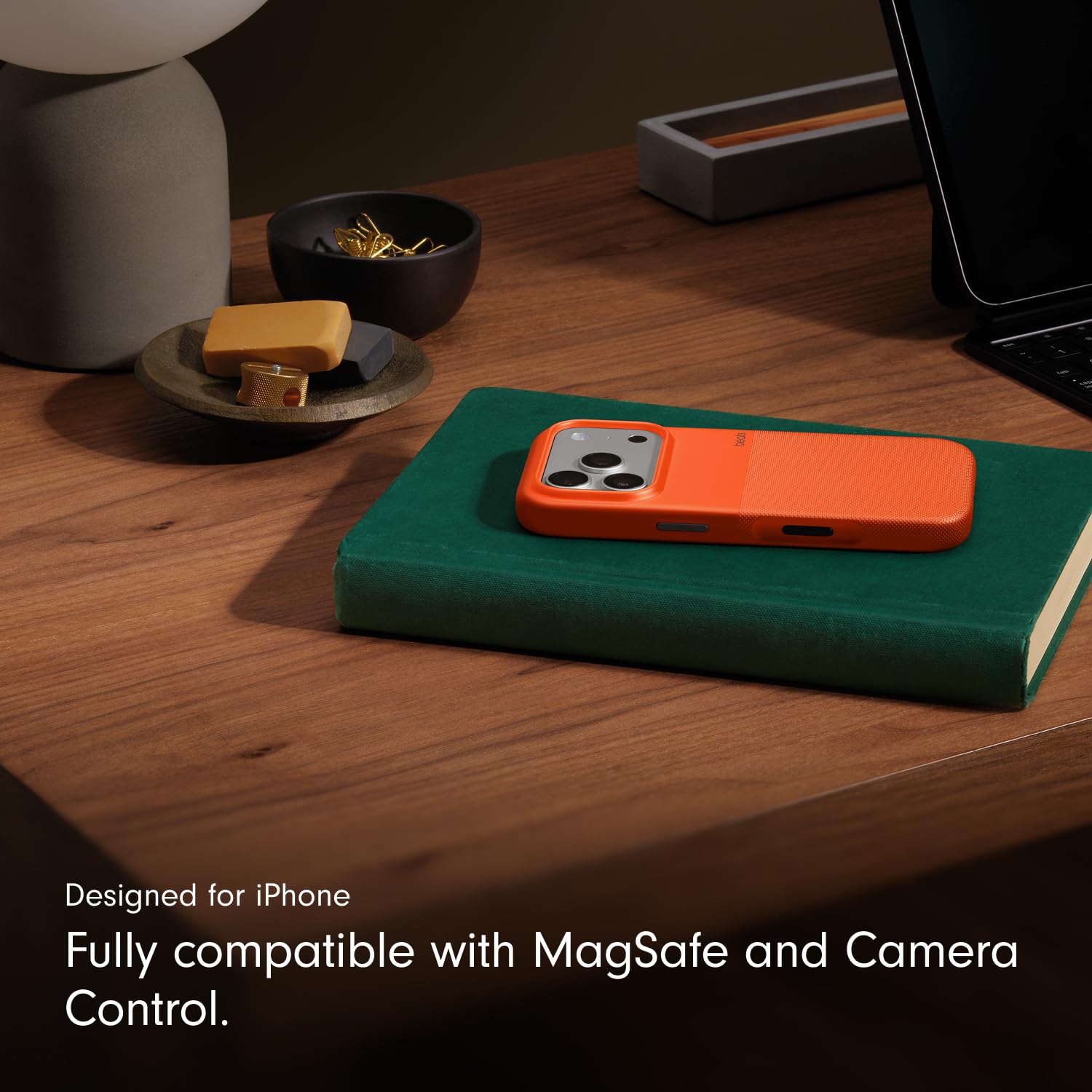 Beats iPhone 17 Pro Rugged Case with MagSafe & Camera Control, Scratch & Drop Tested, Matte Texture with Microfiber Lining - Sierra Orange thumbnail