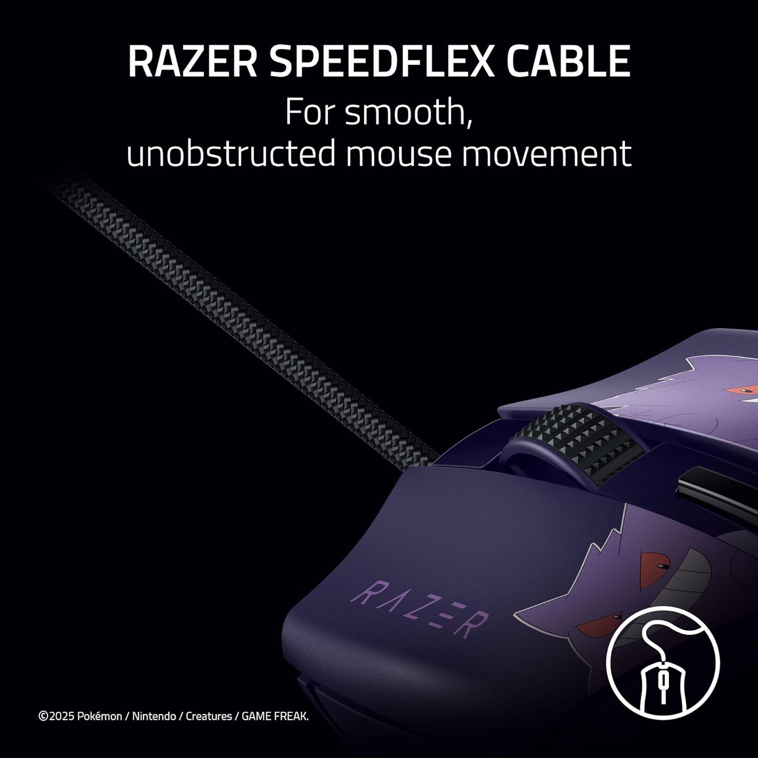 Razer Cobra Wired Gaming Mouse, 58g Lightweight, Pokemon Gengar Edition thumbnail