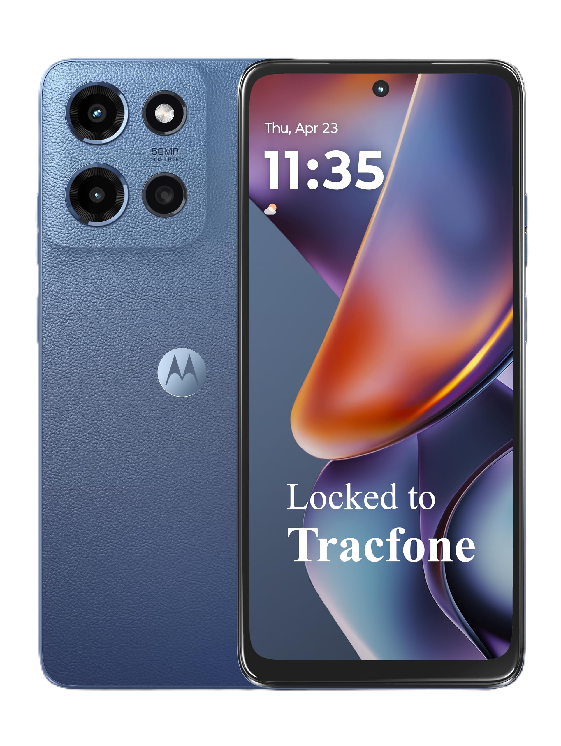 Tracfone Motorola Moto G 2025, 64GB, Saphire Blue (Locked to Tracfone) | Prepaid Smartphone- 6.6" 120Hz Display, 5G , 50MP Quad Pixel Camera, Long-Lasting Battery