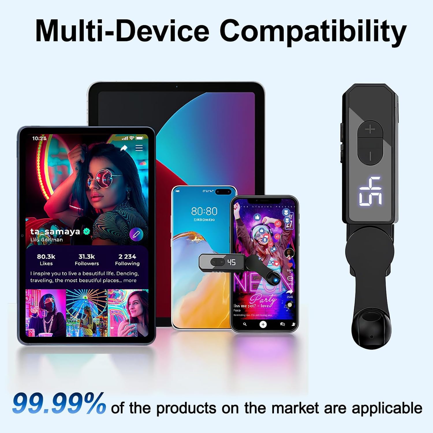 Wriless Auto Clicker for iPhone Android Phone Tapper for Tiktok Built-in Battery Screen Auto Tapper for Tiktok Live,Game,Likes & Reward Tasks Rechargeable thumbnail