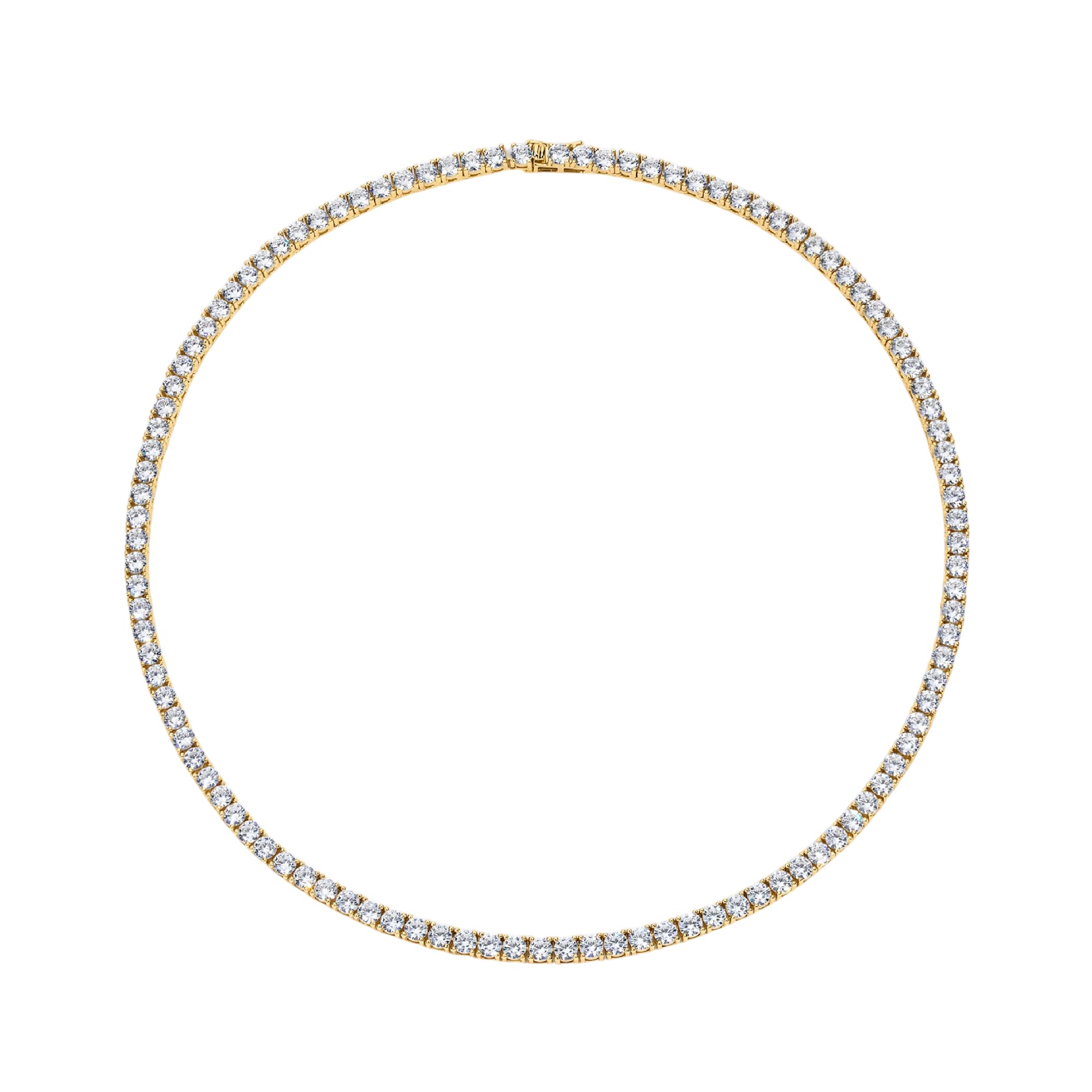 Electric Picks Richie Necklace for Women, 14k Gold Plated Cubic Zirconia Inlaid Chain Necklace, Dainty Tennis-Style Sparkle Necklace, Everyday Jewelry Gift