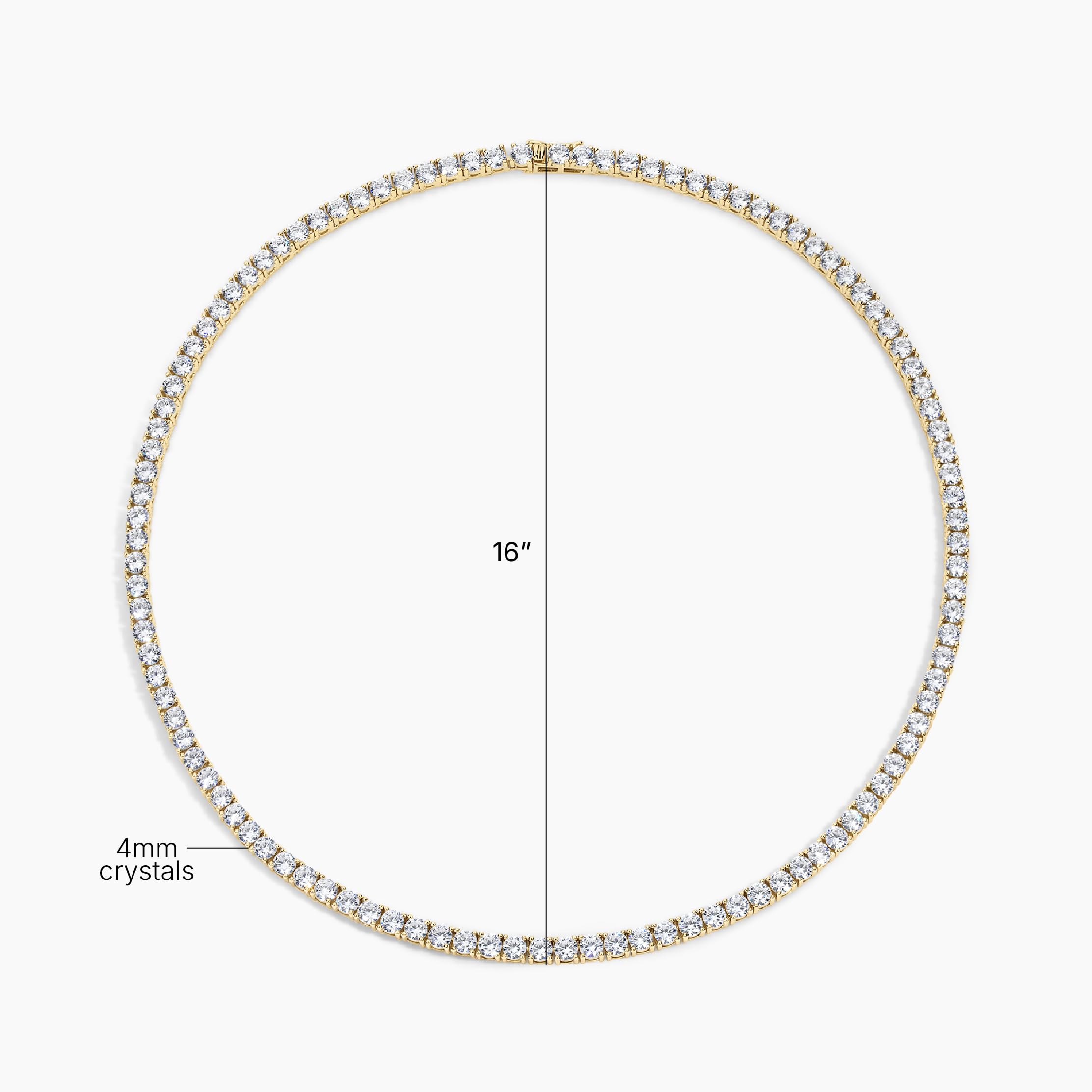 Electric Picks Richie Necklace for Women, 14k Gold Plated Cubic Zirconia Inlaid Chain Necklace, Dainty Tennis-Style Sparkle Necklace, Everyday Jewelry Gift thumbnail