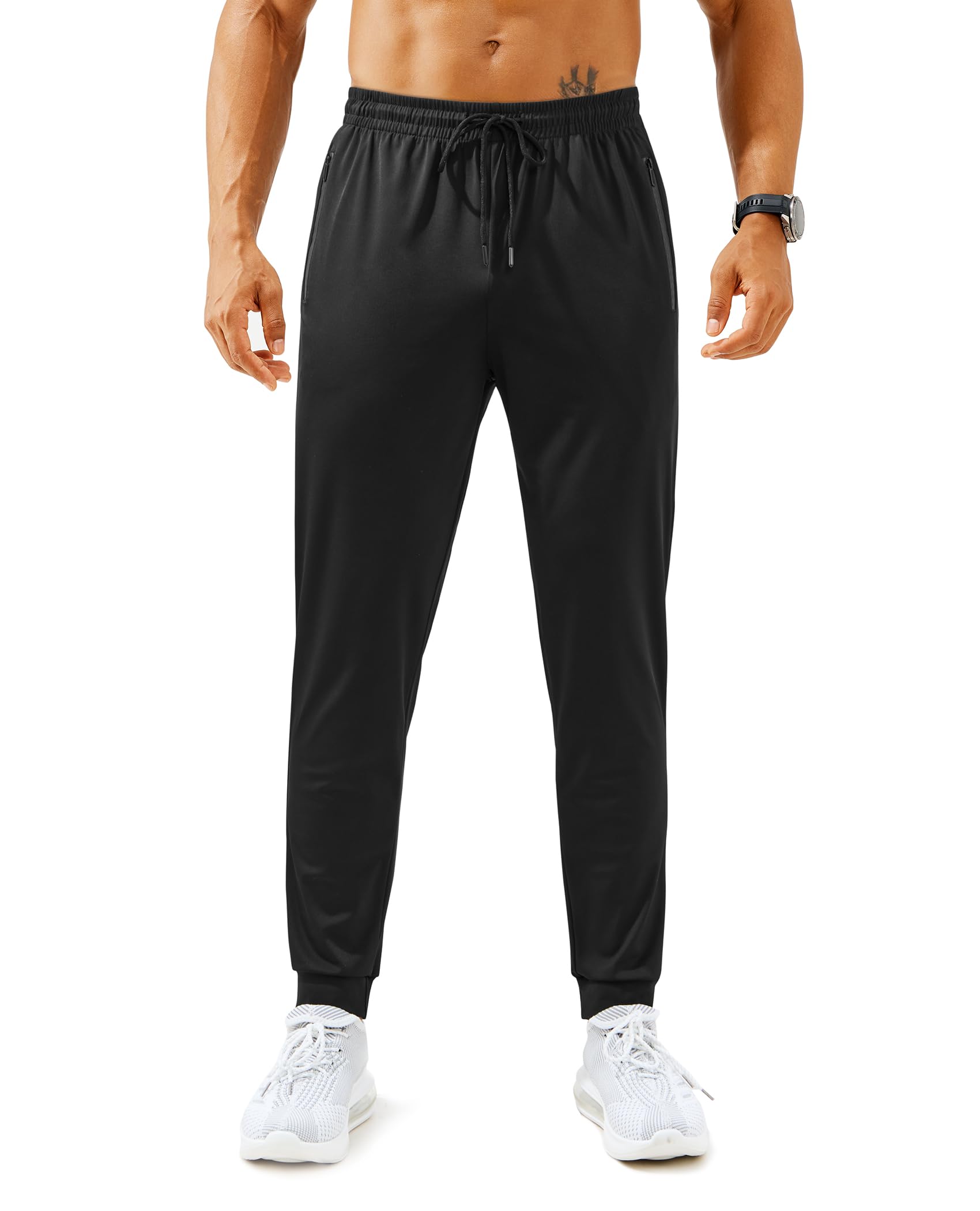Mens Sweatpants with Zipper Pockets Lightweight Athletic Joggers for Workout Running Gym Track Casual Wear thumbnail
