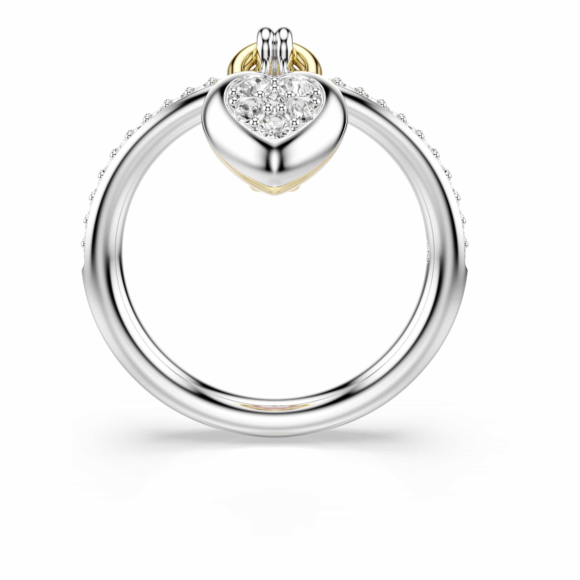 Swarovski Idyllia motif ring, Mixed cuts, Heart, Multicolored, Mixed metal finish thumbnail