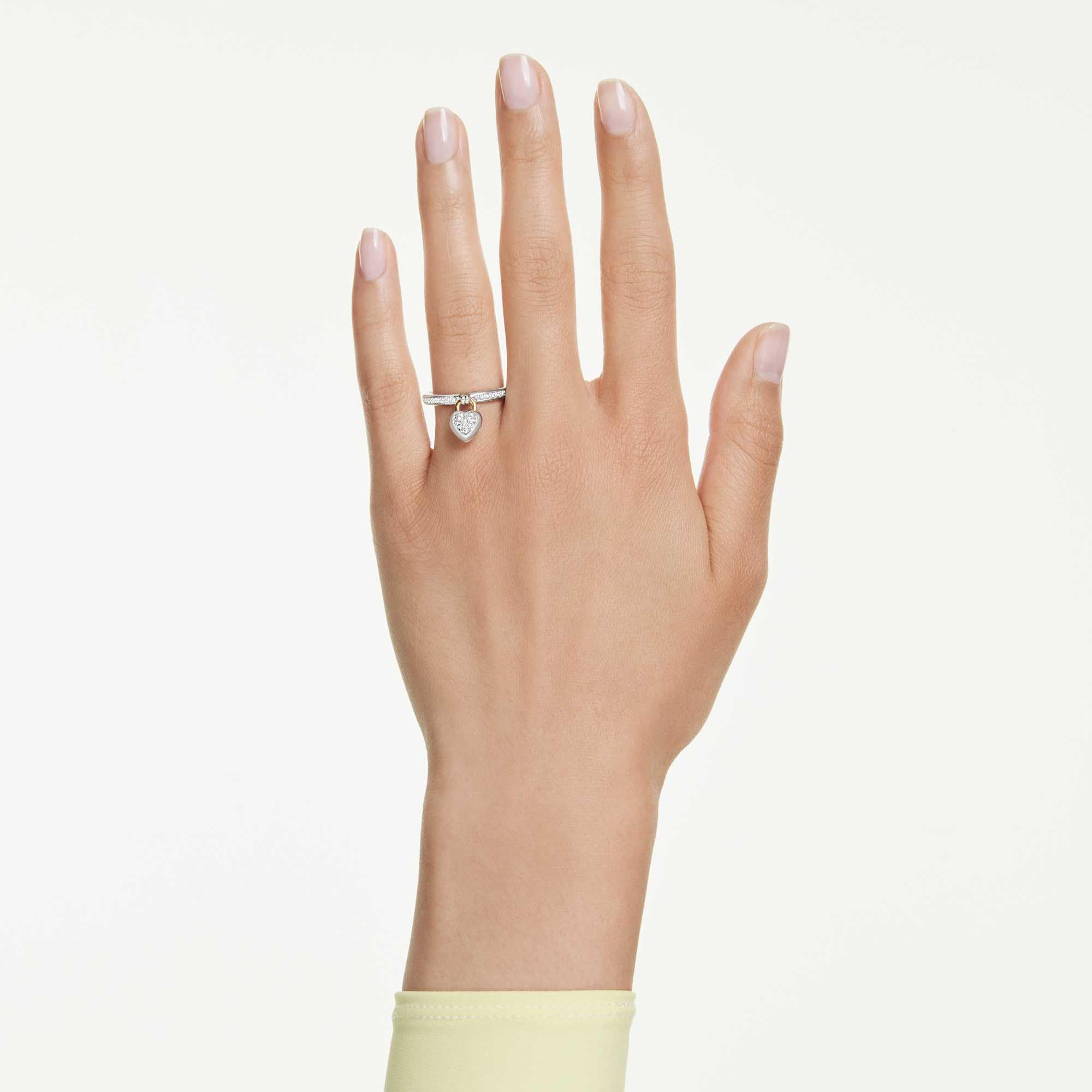 Swarovski Idyllia motif ring, Mixed cuts, Heart, Multicolored, Mixed metal finish thumbnail
