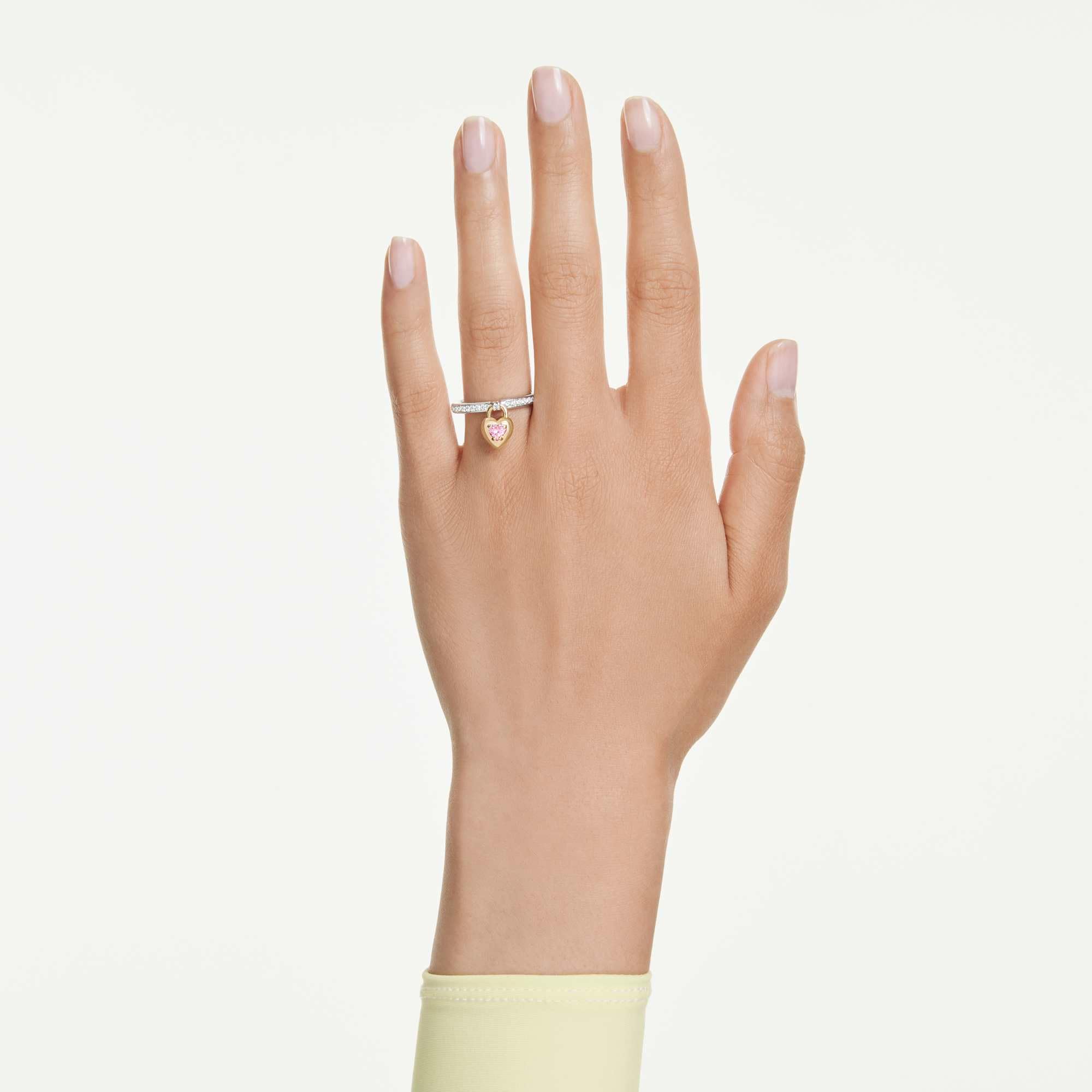 Swarovski Idyllia motif ring, Mixed cuts, Heart, Multicolored, Mixed metal finish thumbnail