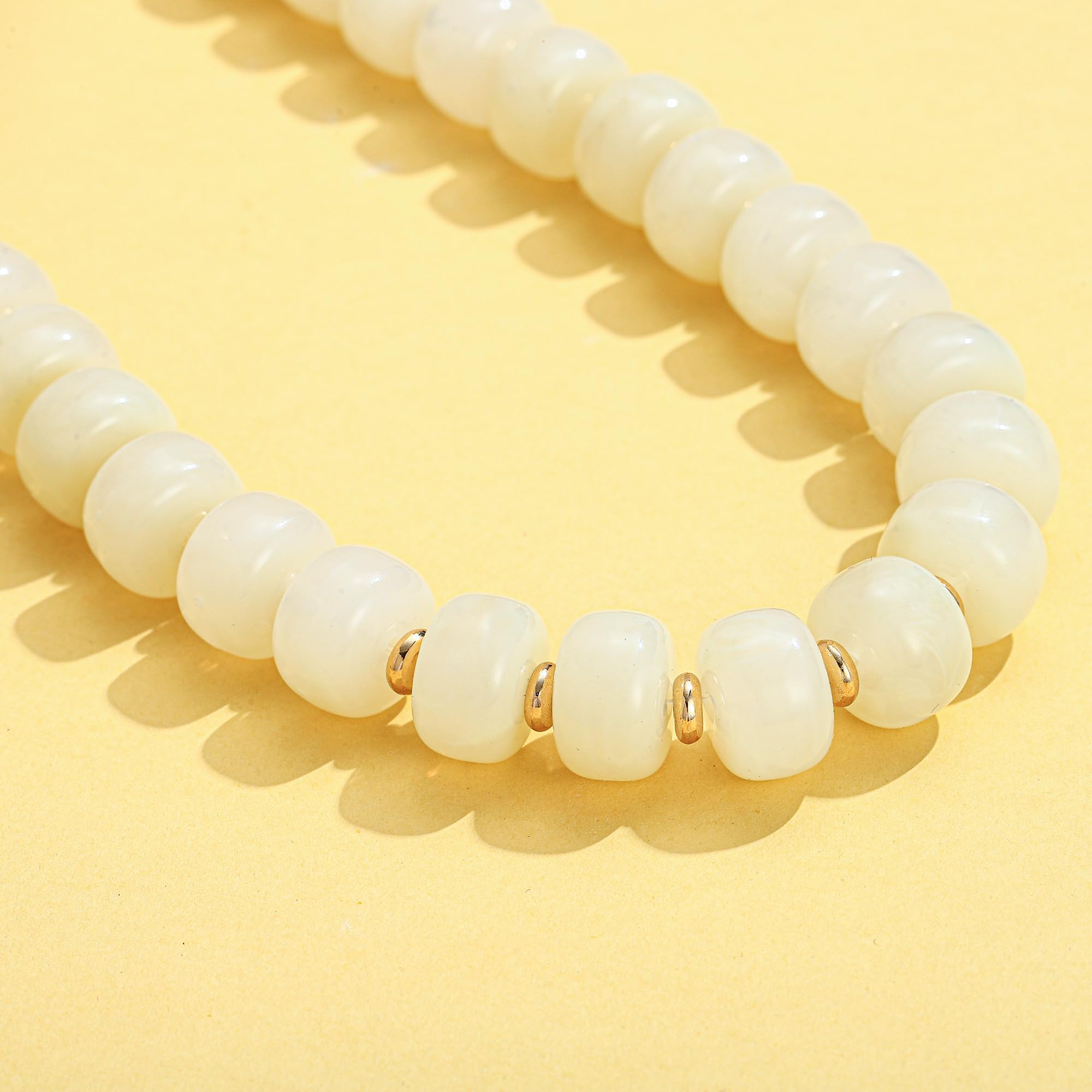 LILIE&WHITE Resin Chunky Beaded Necklace for Women Minimalistic Modern Statement Necklace Jewelry Accessories thumbnail